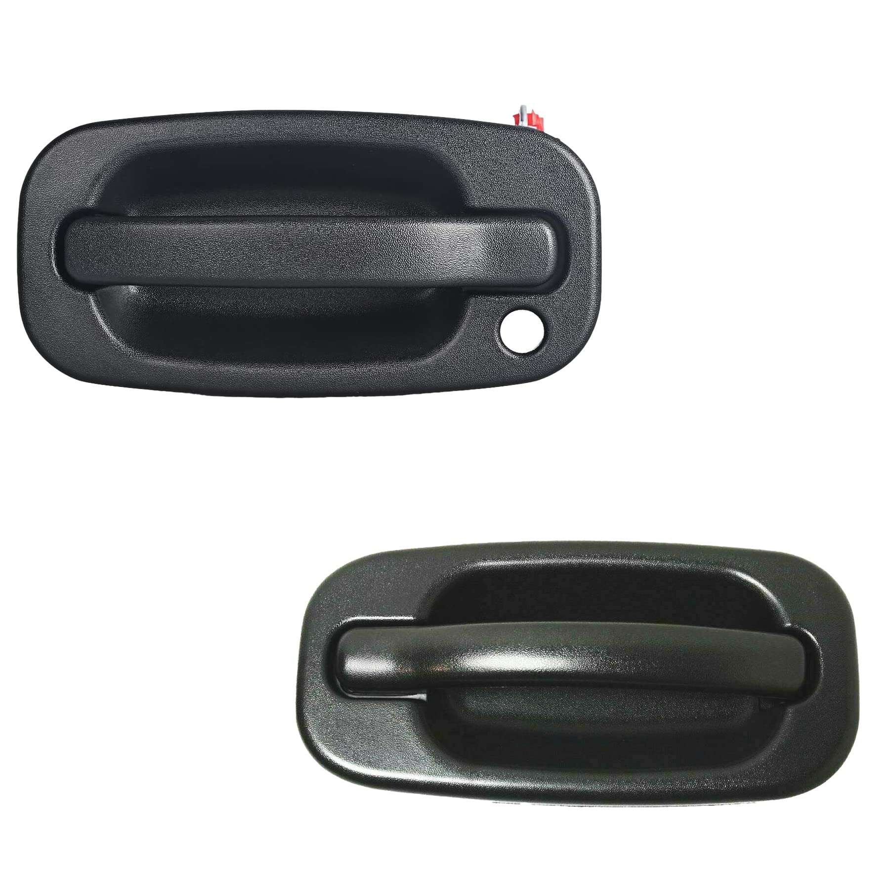 Exterior Door Handles Set With Keyhole, Compatible With 1999-2007 Chevy Silverado Suburban Tahoe Avalanche, Gmc Sierra Yukon, Cadillac Escalade, Front Outside Left & Right Side, 15034985, 15182406
