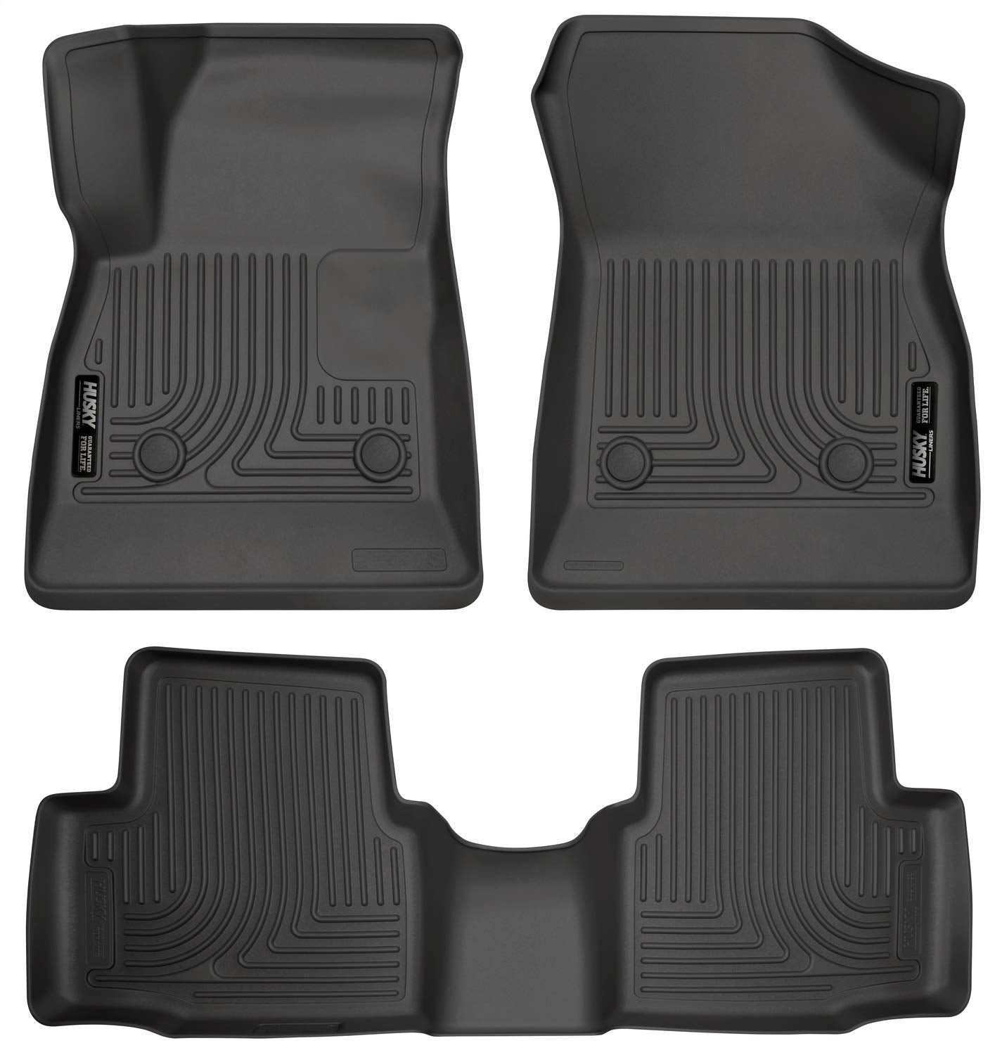 Husky Liners Weatherbeater Floor Mats | Fits 2016 - 2020 Chevrolet Cruze | Front & 2Nd Row, 3-Pc Black - 99161