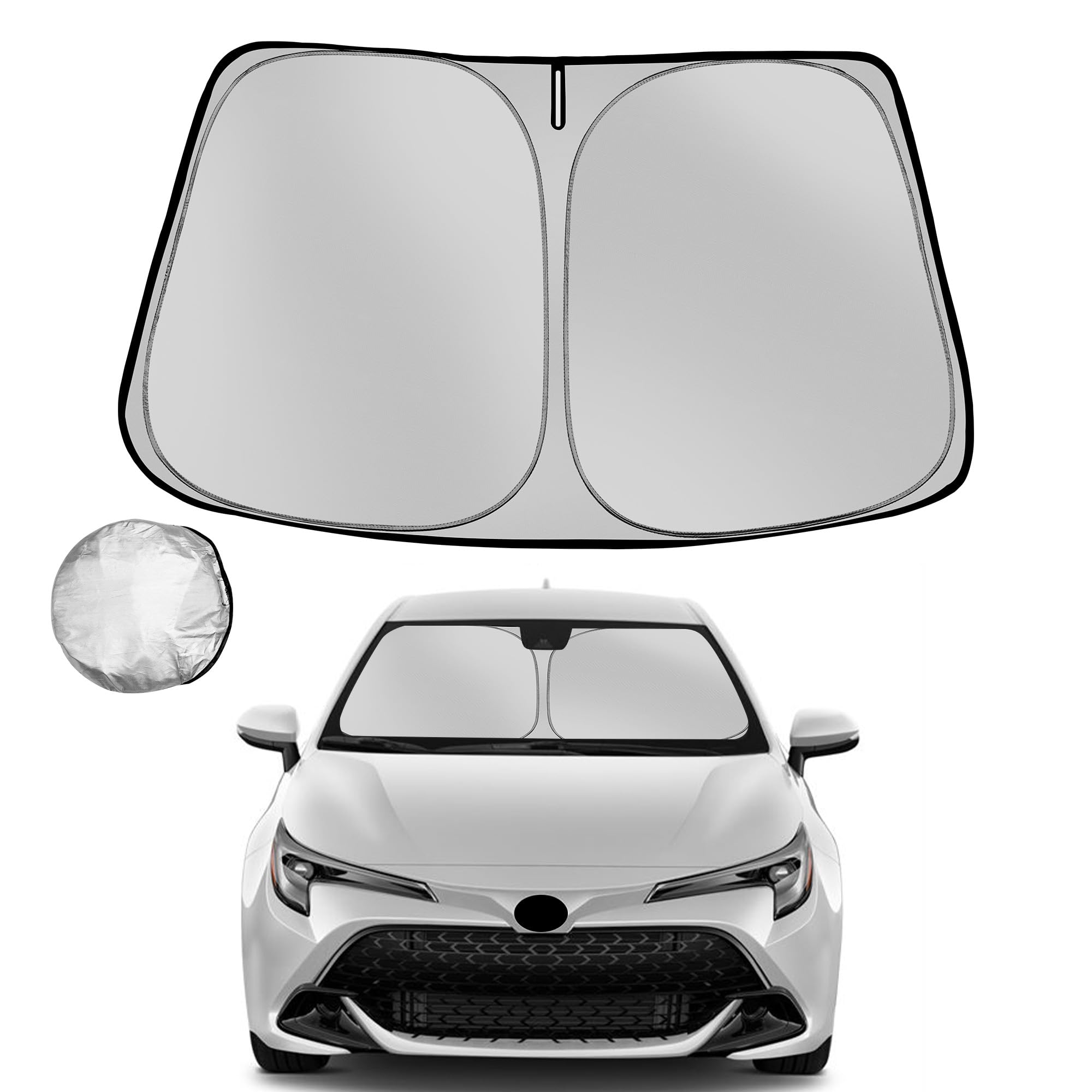 Fonowka Windshield Sun Shade For 2020-2025 Toyota Corolla Hybrid Sedan(Not For Corolla Cross) Foldable Sun Sunshade For Car Fron
