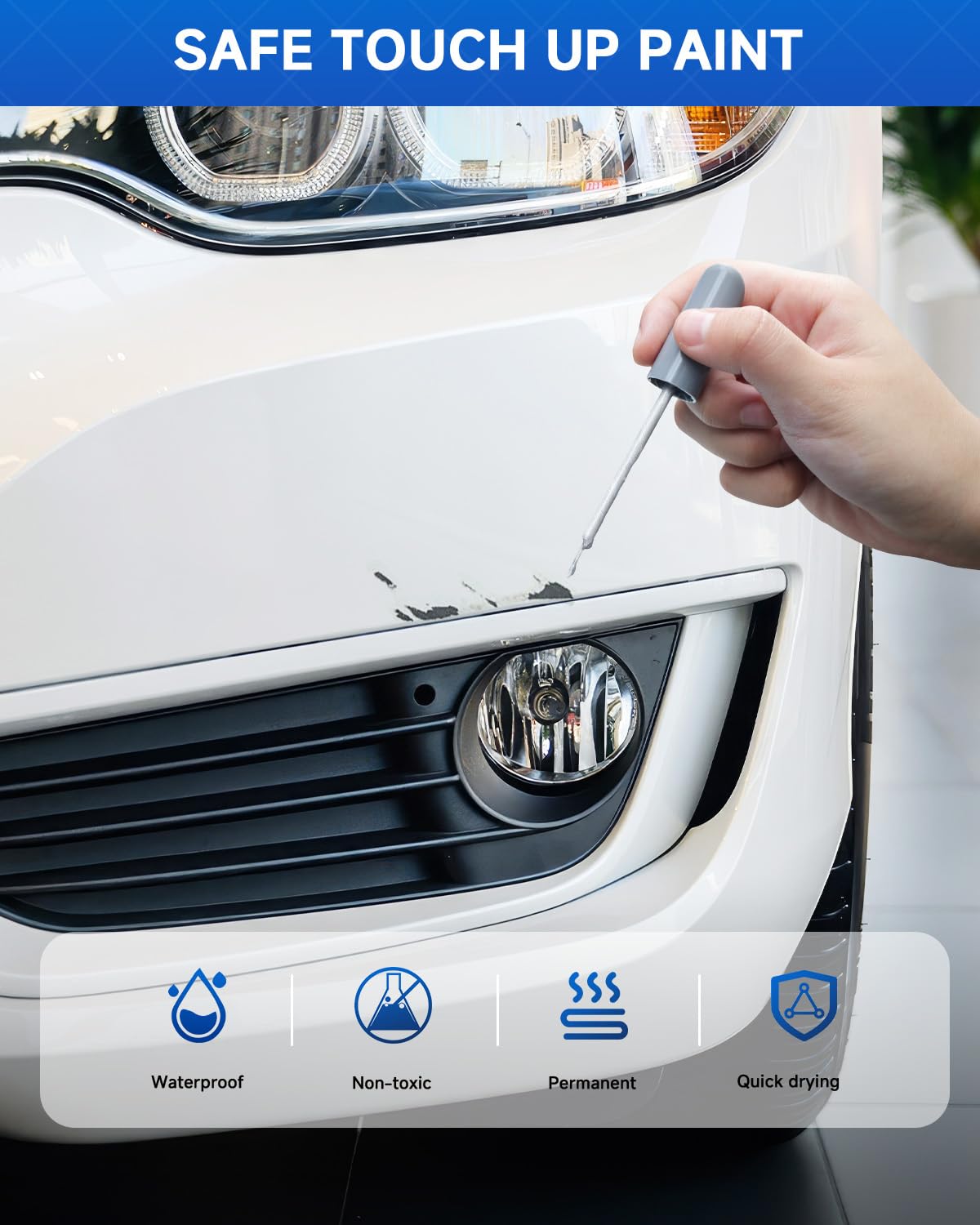 RSACET Gravity Blue(B4U) Touch Up Paint Compatible with Kia Exact Match Touch Up Paint Car Scratch Repair