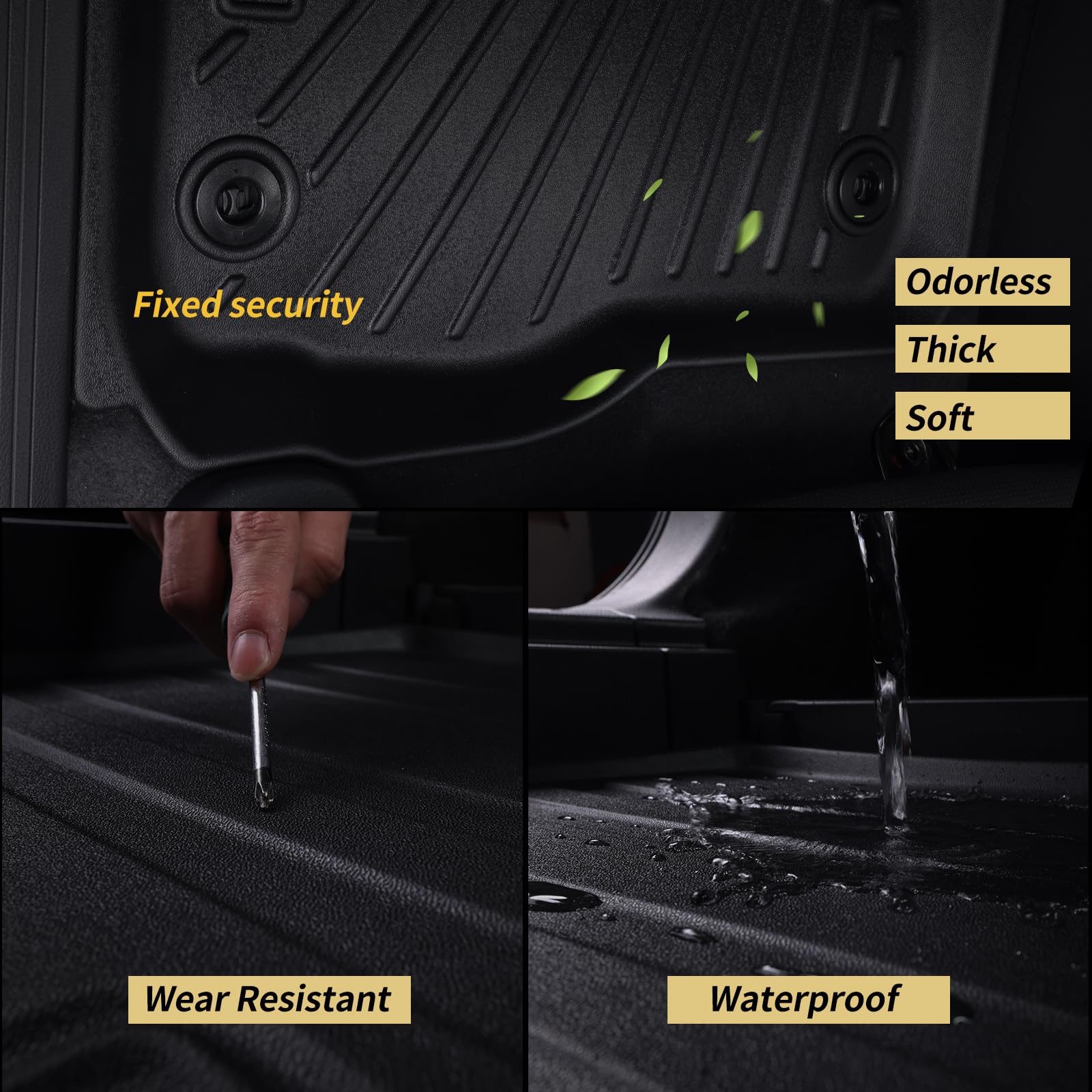 Wayidss Floor Mats 2 Row Liners Set &Cargo Liner For 2024 Chevrolet Chevy Trax