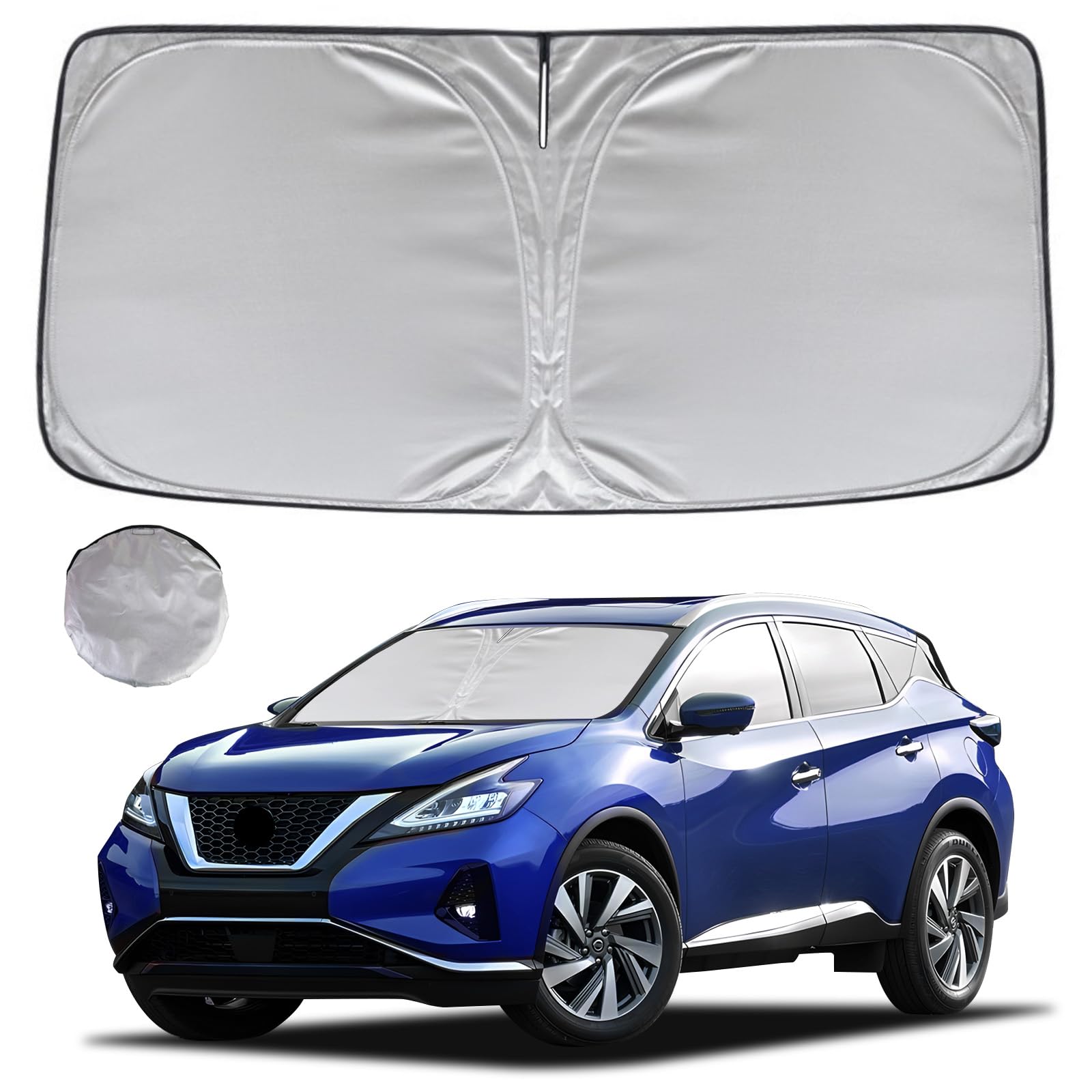 Kayzt Windshield Sun Shade For 2015-2024 Nissan Murano Foldable Sunshade Front Window Custom Fit Car Accessories