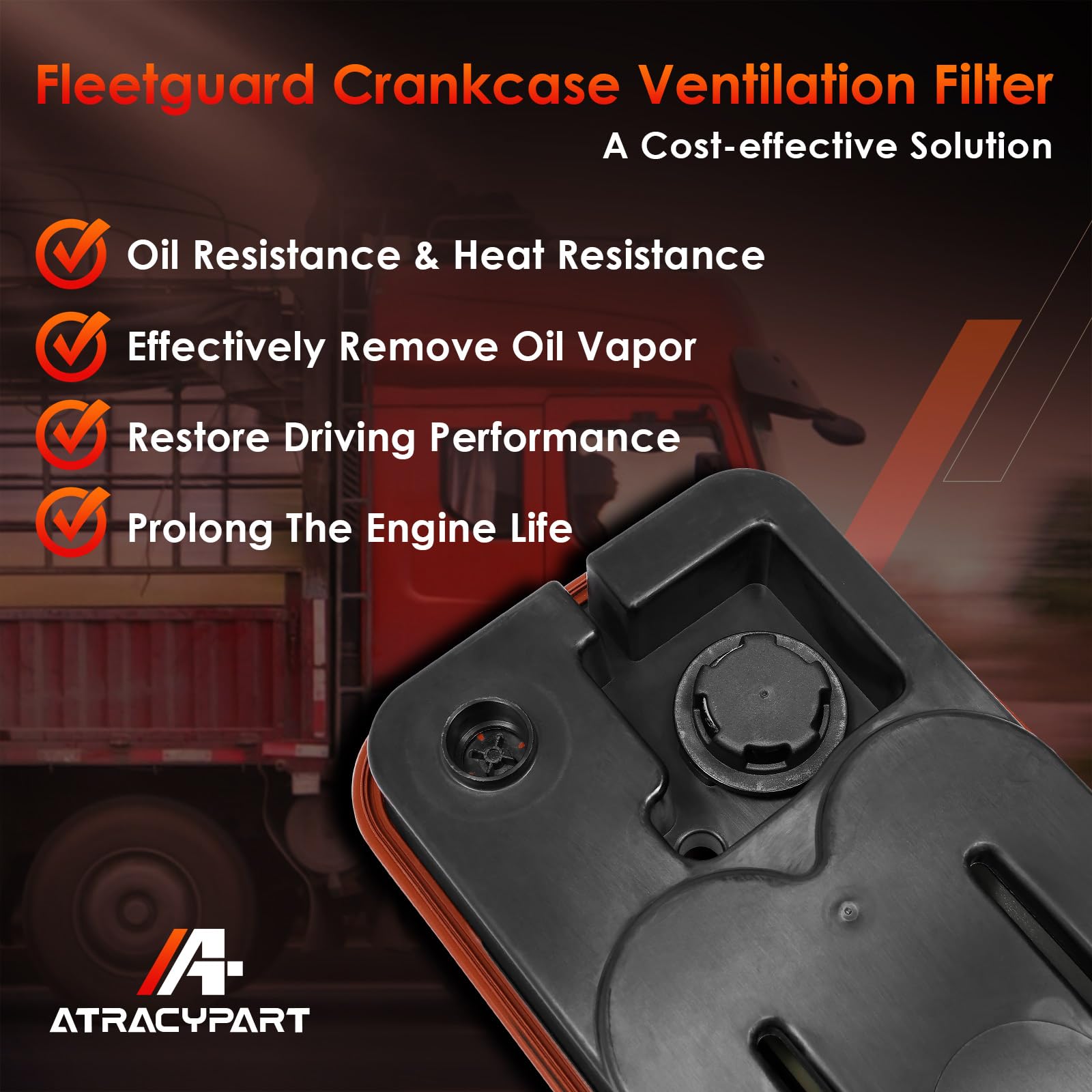 Crankcase Ventilation Filter Engine Breather Element|Replacement For Cummins Isc, Isl, Isx12G Engines, 2008-2010 Acterra, L7500,