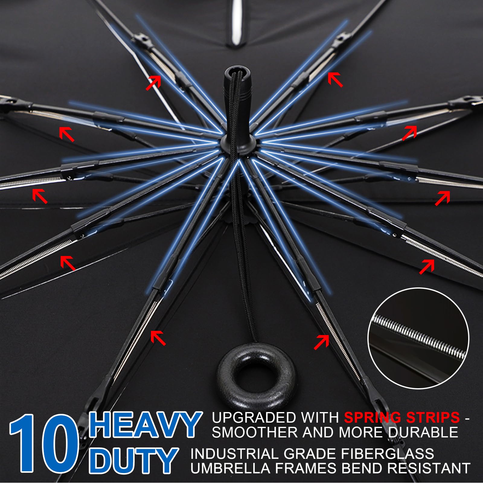 Windshield Sun Shade Umbrella - 5 Layer Ice Crystal Nano Coating UPF50+, Car Sunshades for Windshield with Scratch Resistant Dra