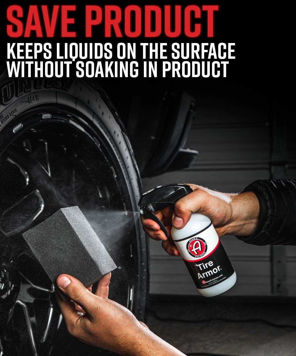 Adam'S Polishes Block Applicator (10 Pack) Trim Dressing & Tire Shine Applicator Pad For Car Detailing | Reusable & Customizable