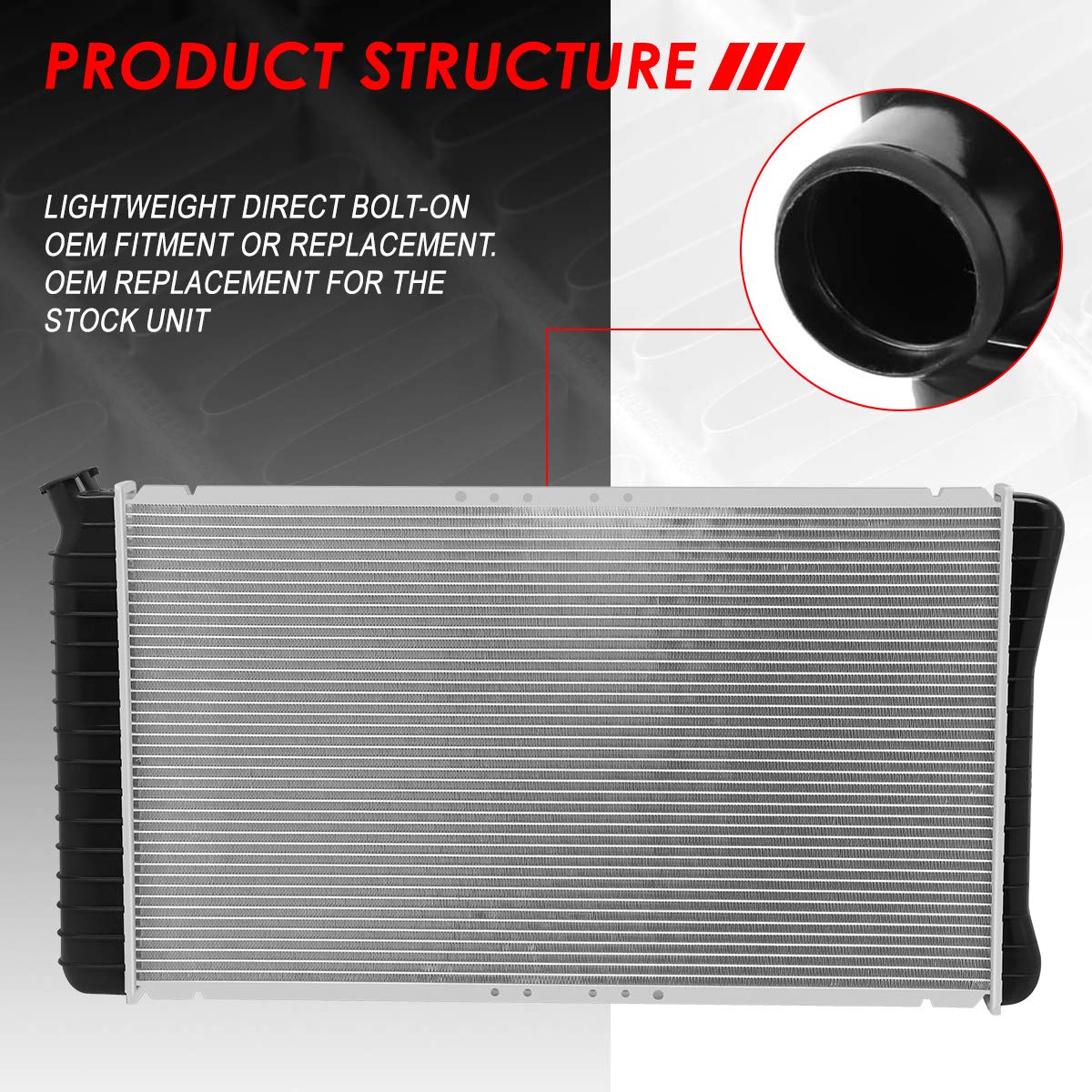 Auto Dynasty Radiator Compatible With 1991-1993 Buick Roadmaster Chevy Caprice 5.0L 5.7L At Mt, Dpi 1210 Factory Style 1-Row Coo
