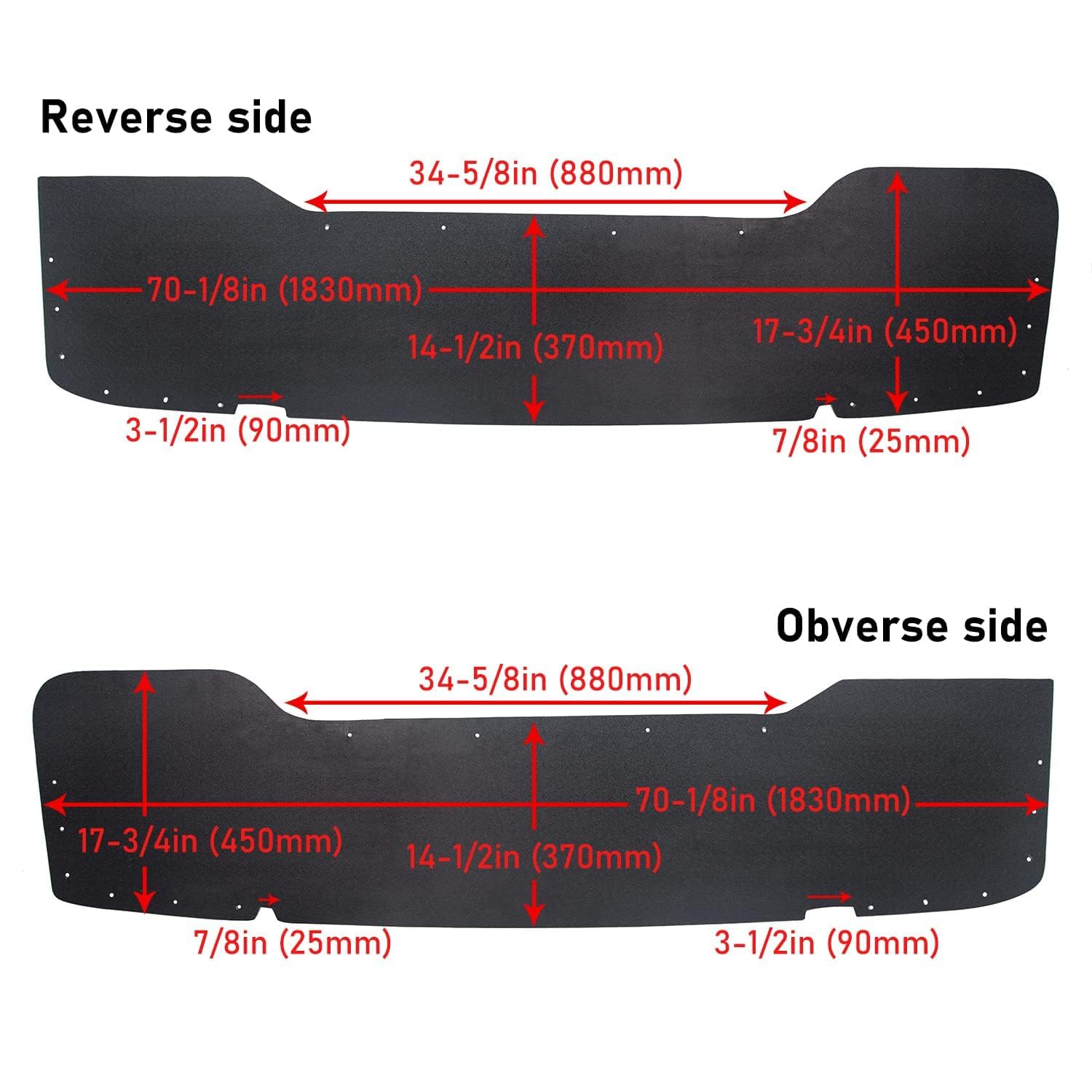 ECOTRIC Bed Inner Fender Liner Set Compatible with 1999-2010 Ford F350 F450 Dually Pickup Truck Rear Left & Right/Driver & Passe