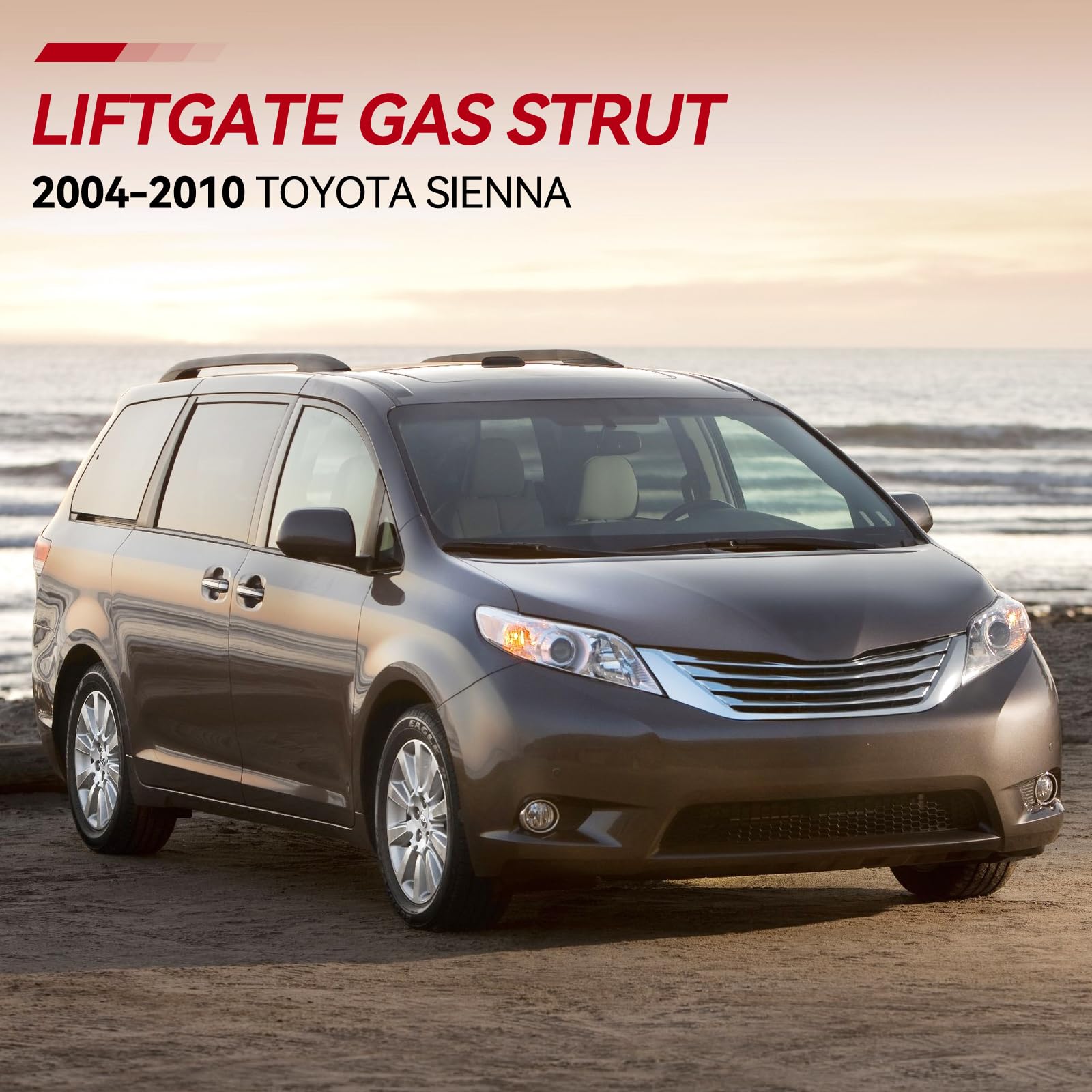 Vepagoo 4590 Rear Hatch Liftgate Tailgate Struts Compatible With 2004-2010 Toyota Sienna Gas Shock Lift Supports Spring, Van 4-D