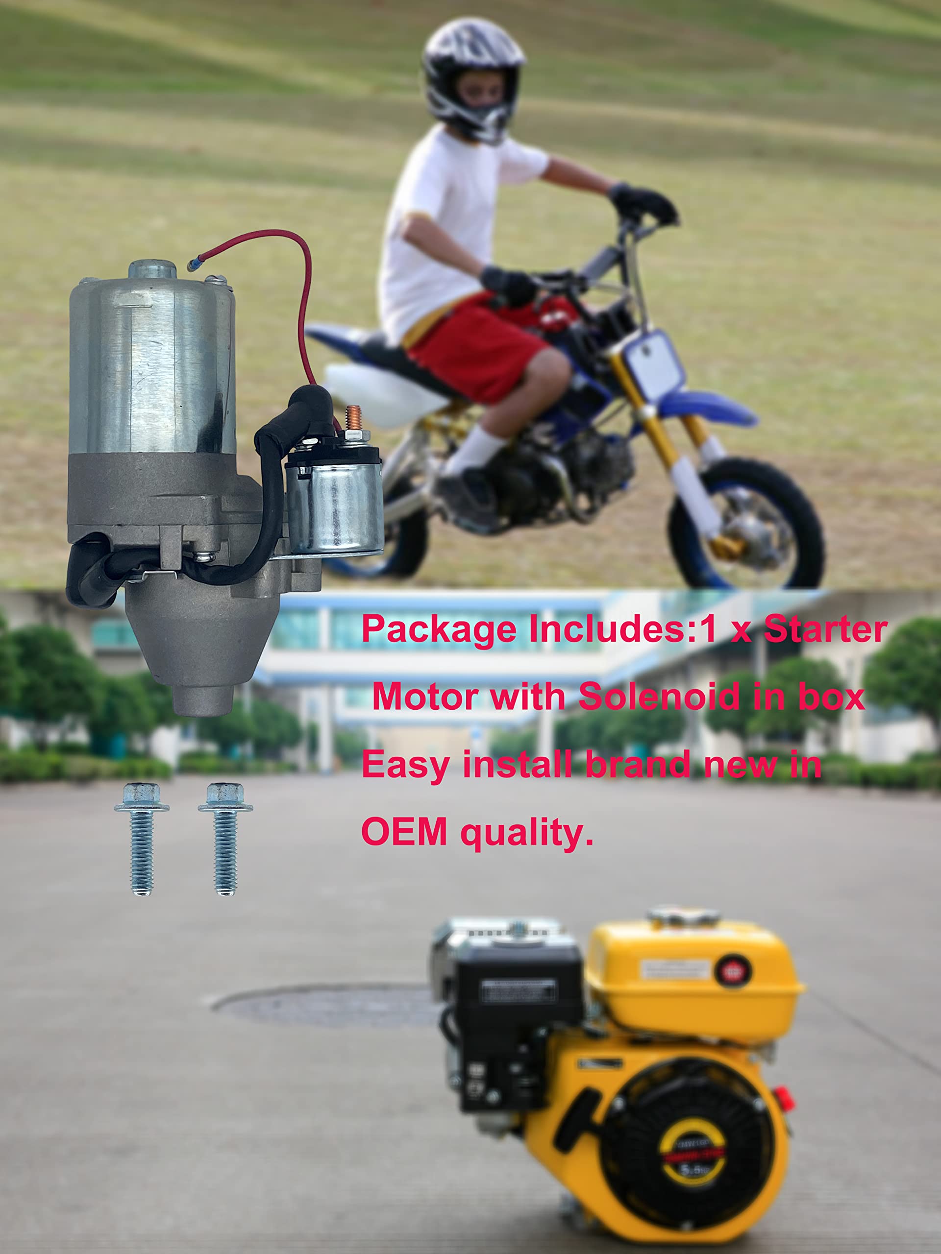 Yamakato Gx160 Gx200 Starter Motor 212Cc For Honda 31210-Ze1-023 Predator 212 Electric Start Duromax 7 Hp Lifan 6.5 Hp Viking 22