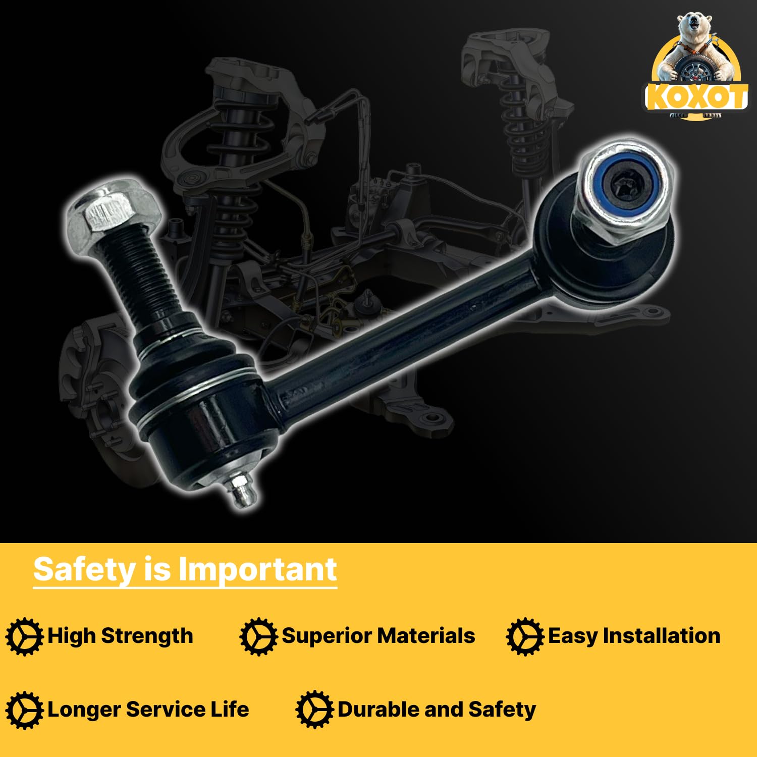 Koxot K80824 K80825 2Pcs Front Sway Bar Stabilizer Link Compatible With Buick 2004-2007 Rainier/For Chevy Ssr Trailblazer/For G-