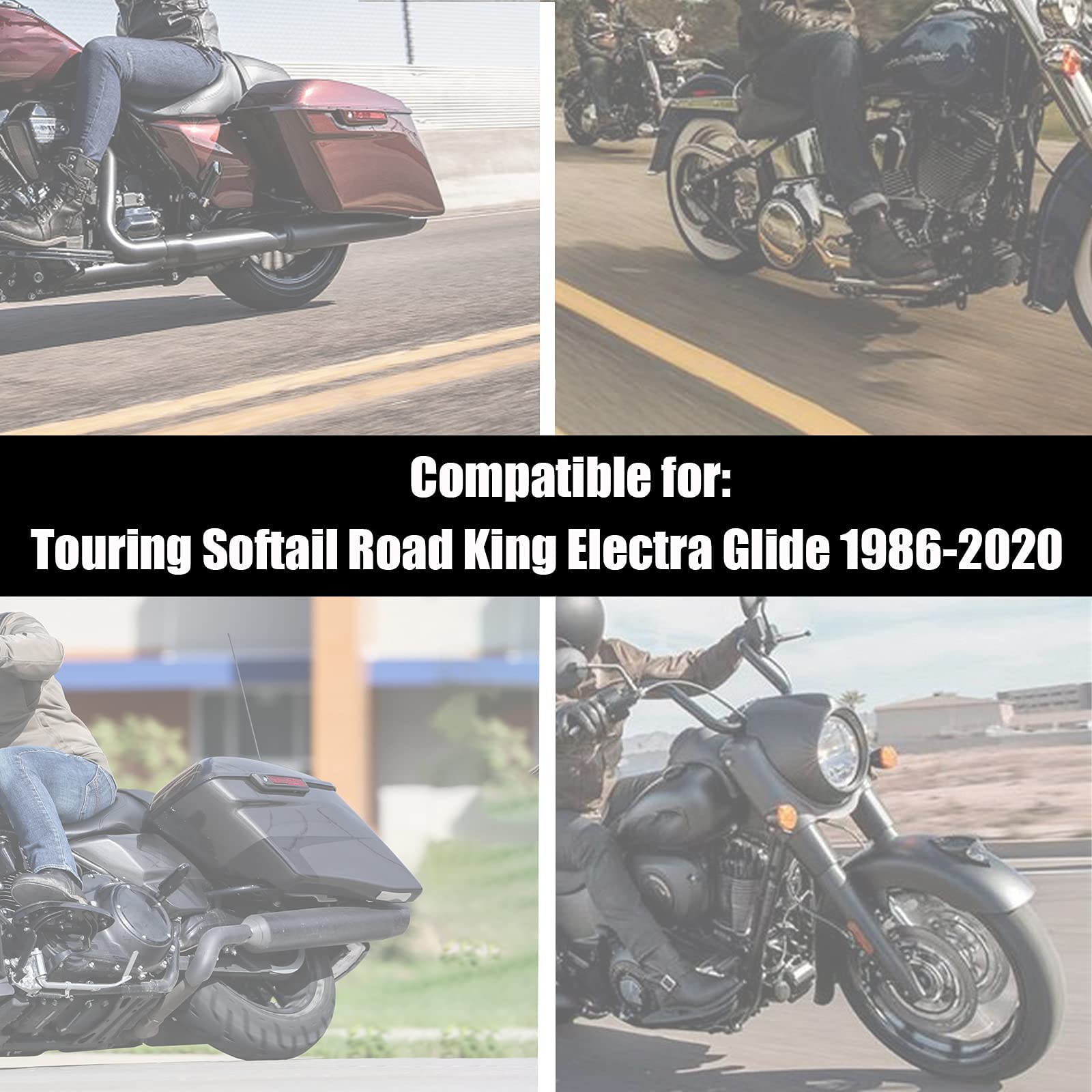 Aufer 2Pcs Motorcycle Front Driver Rider Inserts Floorboards Foot Peg Footrest Footboards Compatible With For Touring Electra Gl