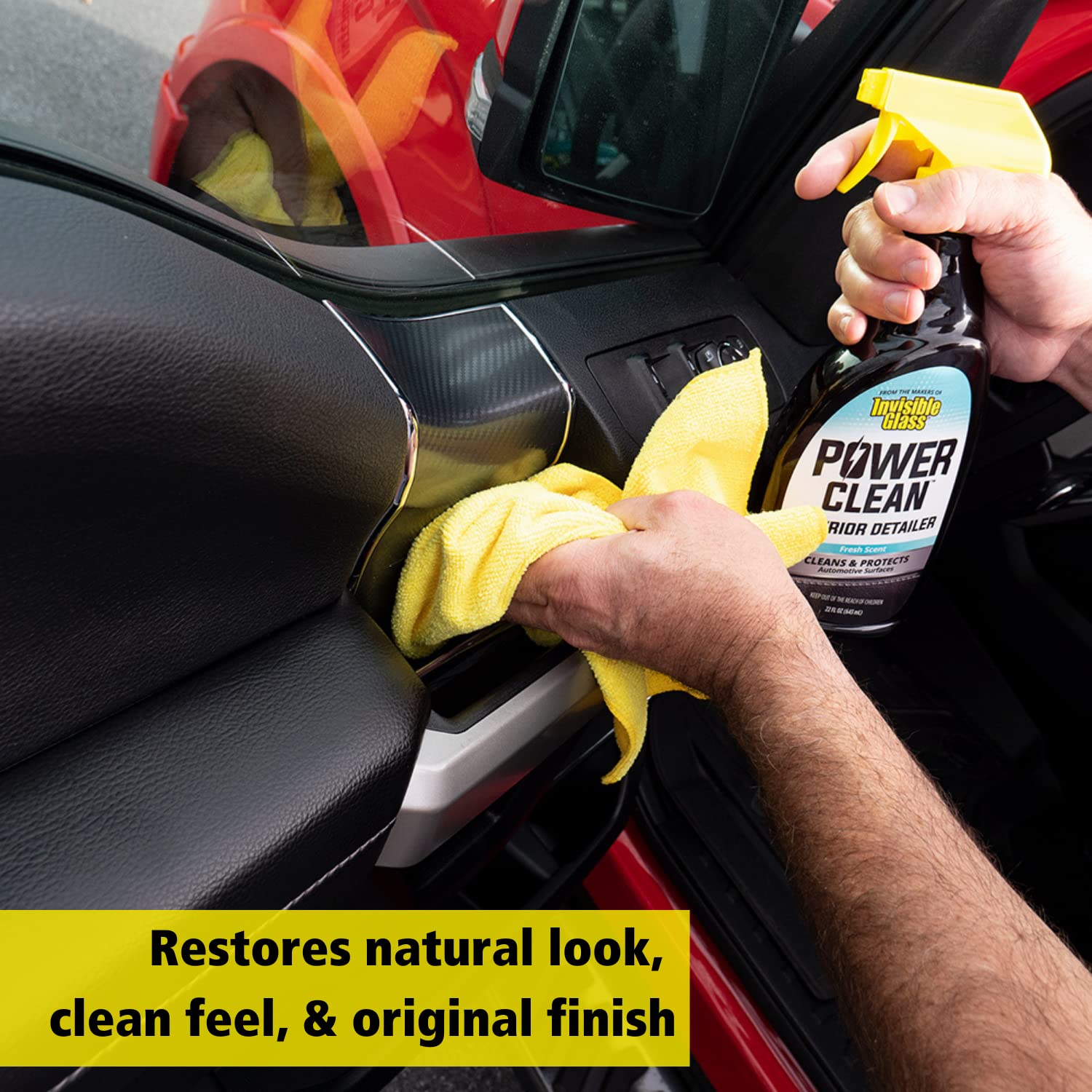 Invisible Glass 92024 22-Ounce Power Clean Automotive Interior Detailer Cleaner Protectant And Conditioner To Restore Interior S