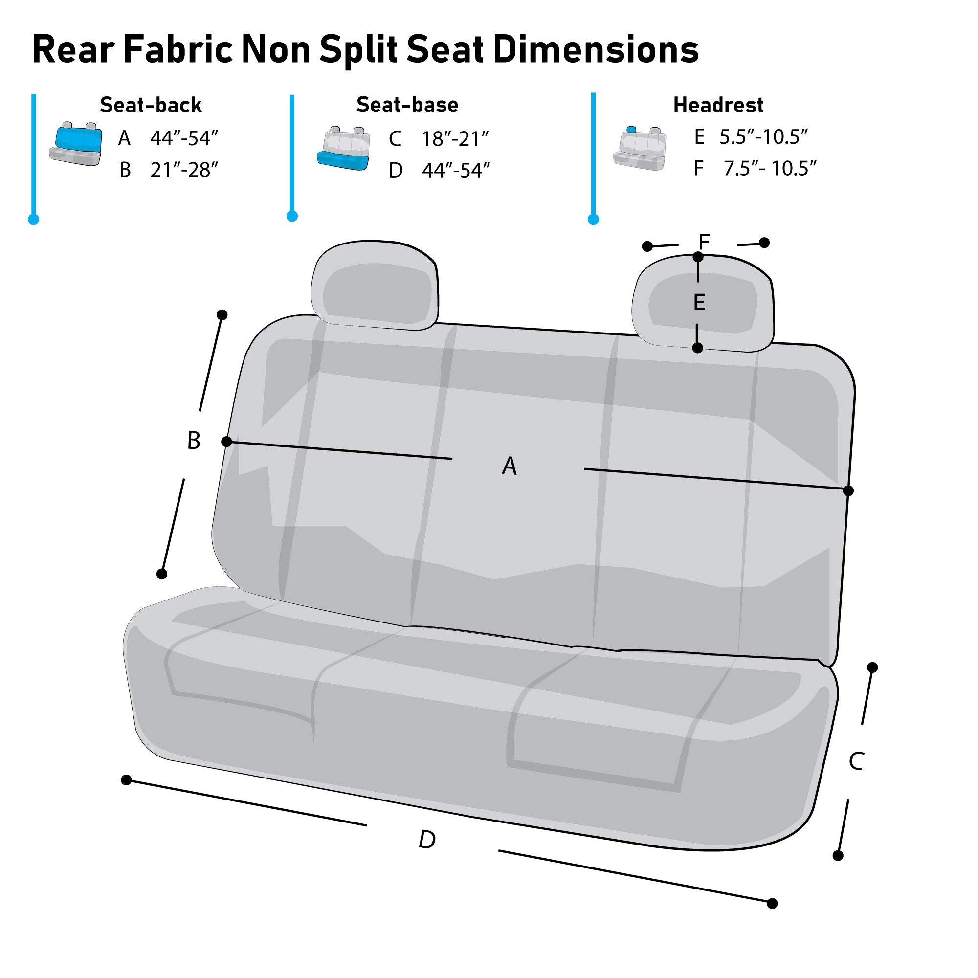 Fh Group Car Seat Cover Rear Seat Cover For Back Seat Cloth - Universal Fit For Cars With Solid Bench, Beige Car Seat Protector