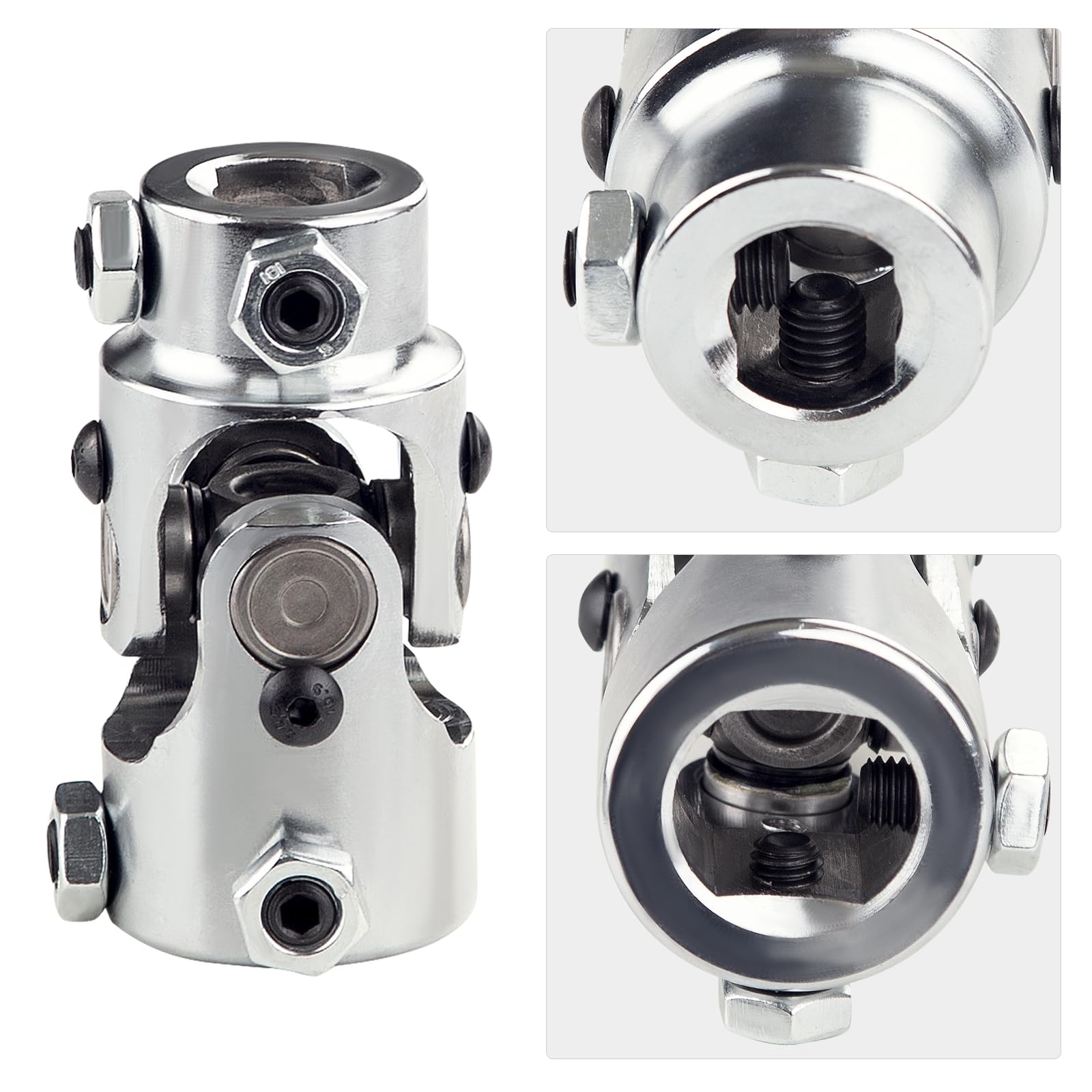 WMPHE Single Steering Shaft Universal U Joint 3/4'' DD to 1'' DD, 83mm (3-1/4'') Working Angle 35Degree