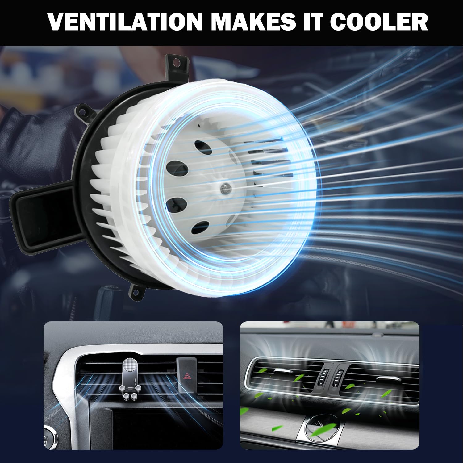 Aspligo 700216 Front Ac Heater Blower Motor Fan Fit For Chrysler Town & Country 2008-2016, For Dodge Grand Caravan 2008-2020, Du