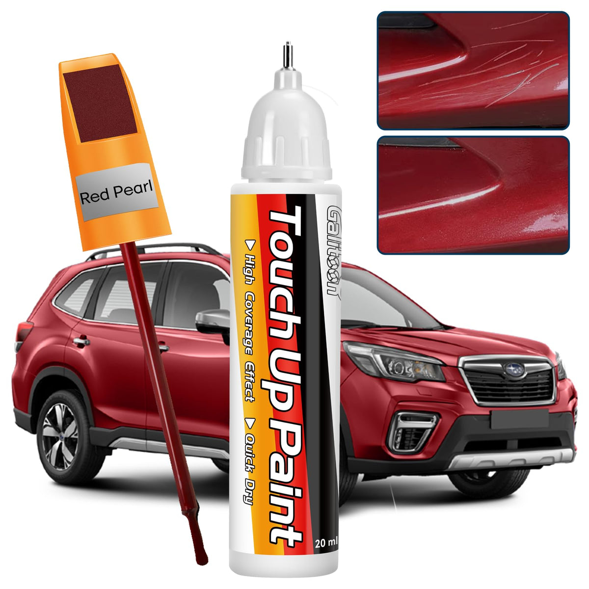 Touch Up Paint For Cars, Car Paint Scratch Repair, Two-In-One Car Touch Up Paint Fill Paint Pen, Quick & Easy Solution To Repair