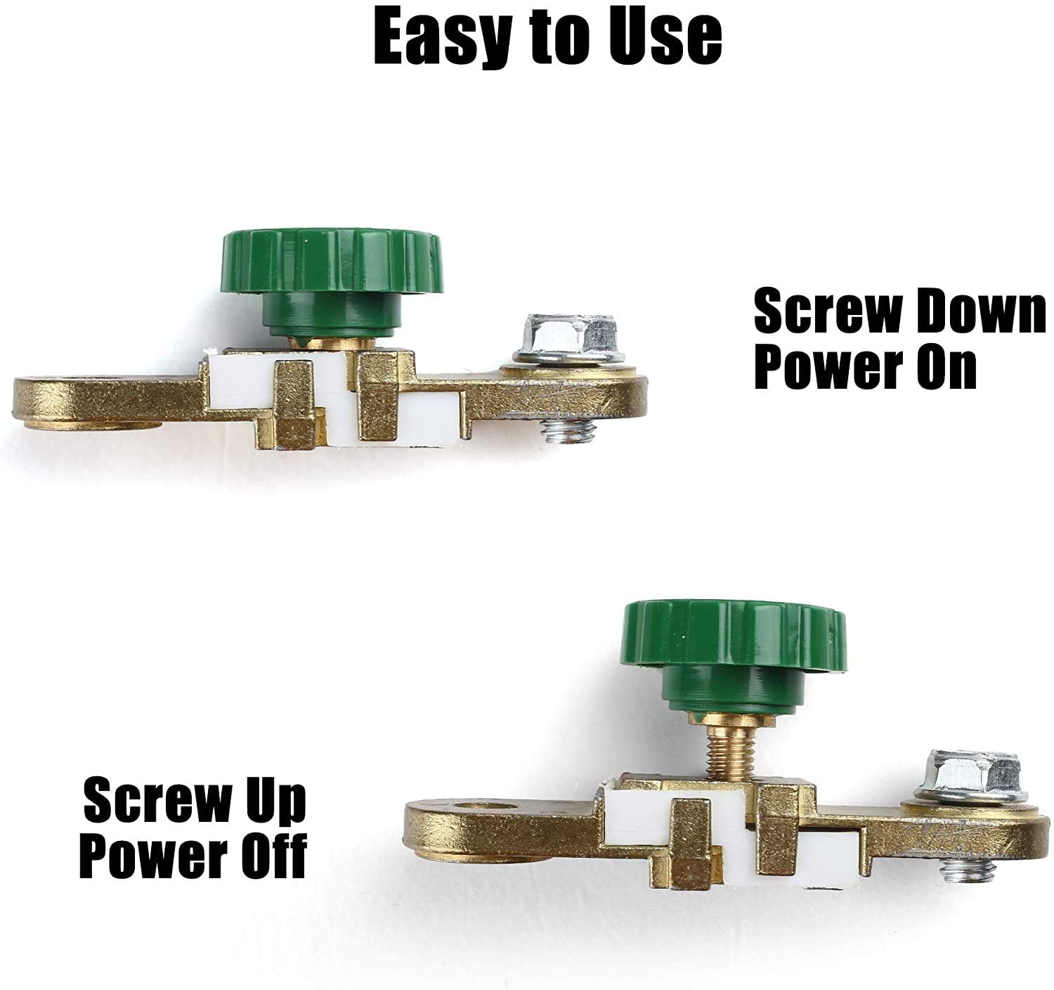 LotFancy Side Post Battery Disconnect Switch for Auto Truck RV Boat Marine, Pack of 2, Battery Cutoff Switch 12V 24V, Battery Ki