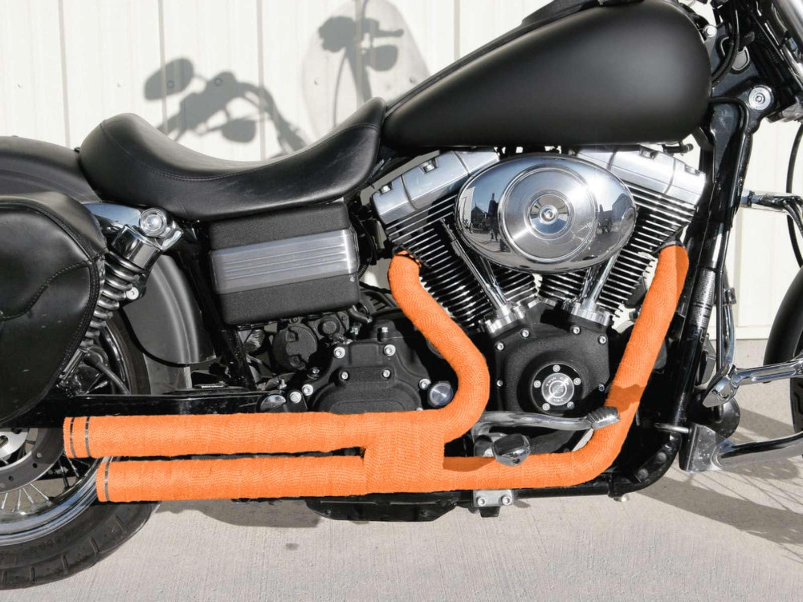 Orange Exhaust Pipe Insulation Thermal Heat Wrap 2' X 50' Motorcycle Header Protection Fiberglass Heat Shield 6X Stainless Ties