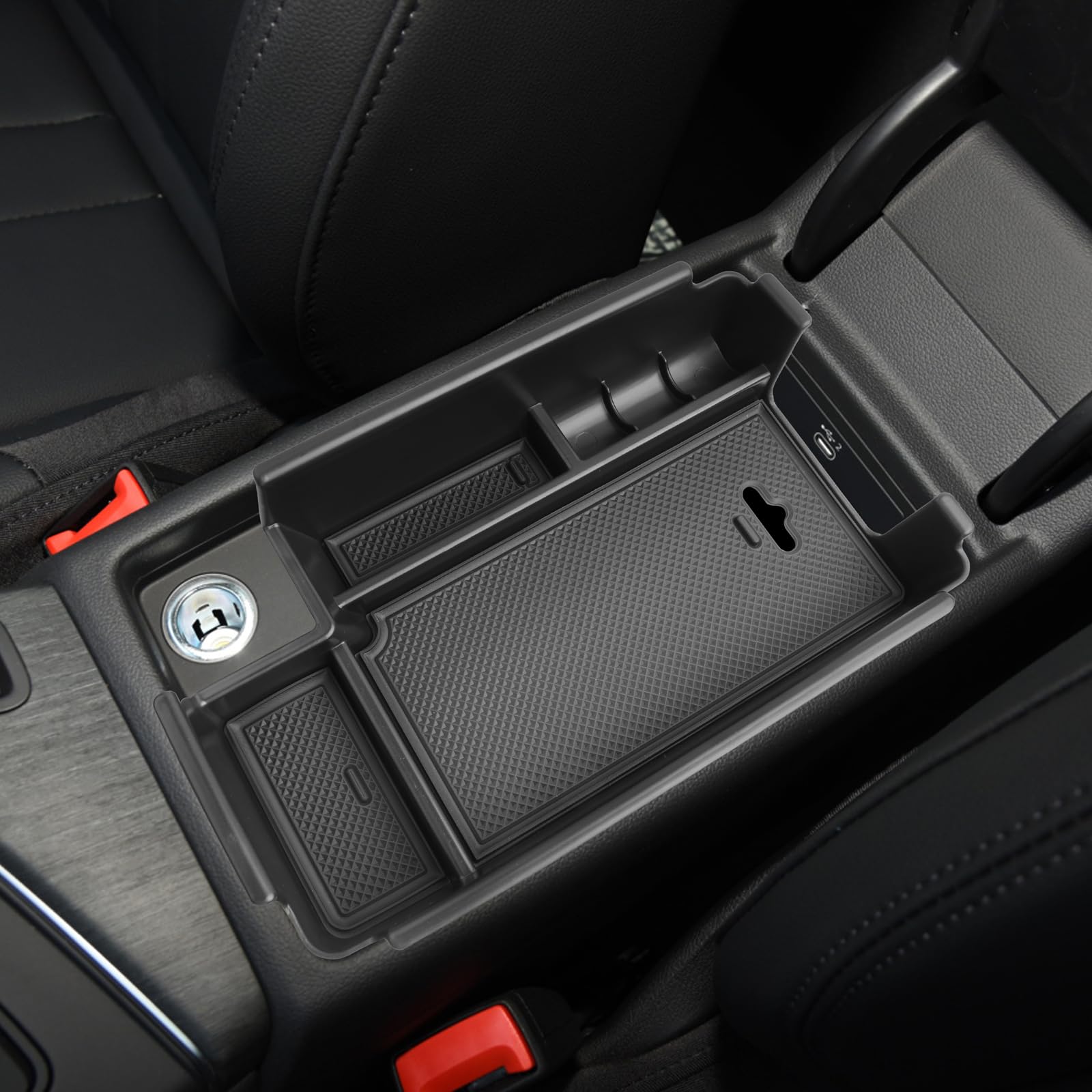 Shaohao For 2023 2024 Audi A4 Center Console Organizer, Fit For 2017-2023 2024 Audi A4 A5 (Premium/Premium Plus/Prestige) Console Tray 2024 A4 A5 Insert Storage Pallet A4 A5 2023 2024 Accessories