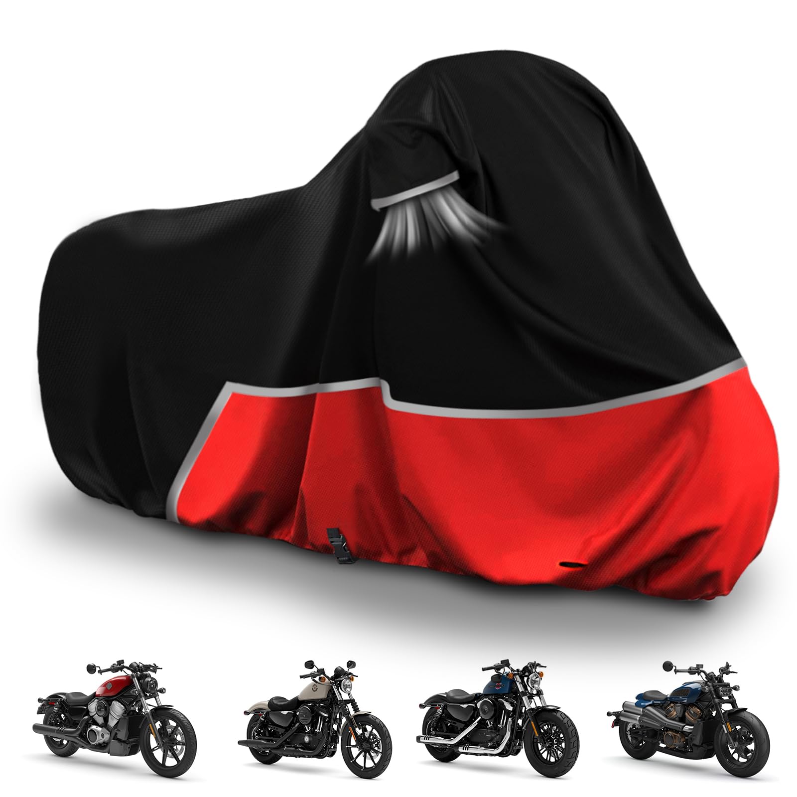 Waterproof Motorcycle Cover Replace For Harley Davidson Sport Models, 420D Oxford Cloth Nightster, Sportster Motorcycle Cover Wi