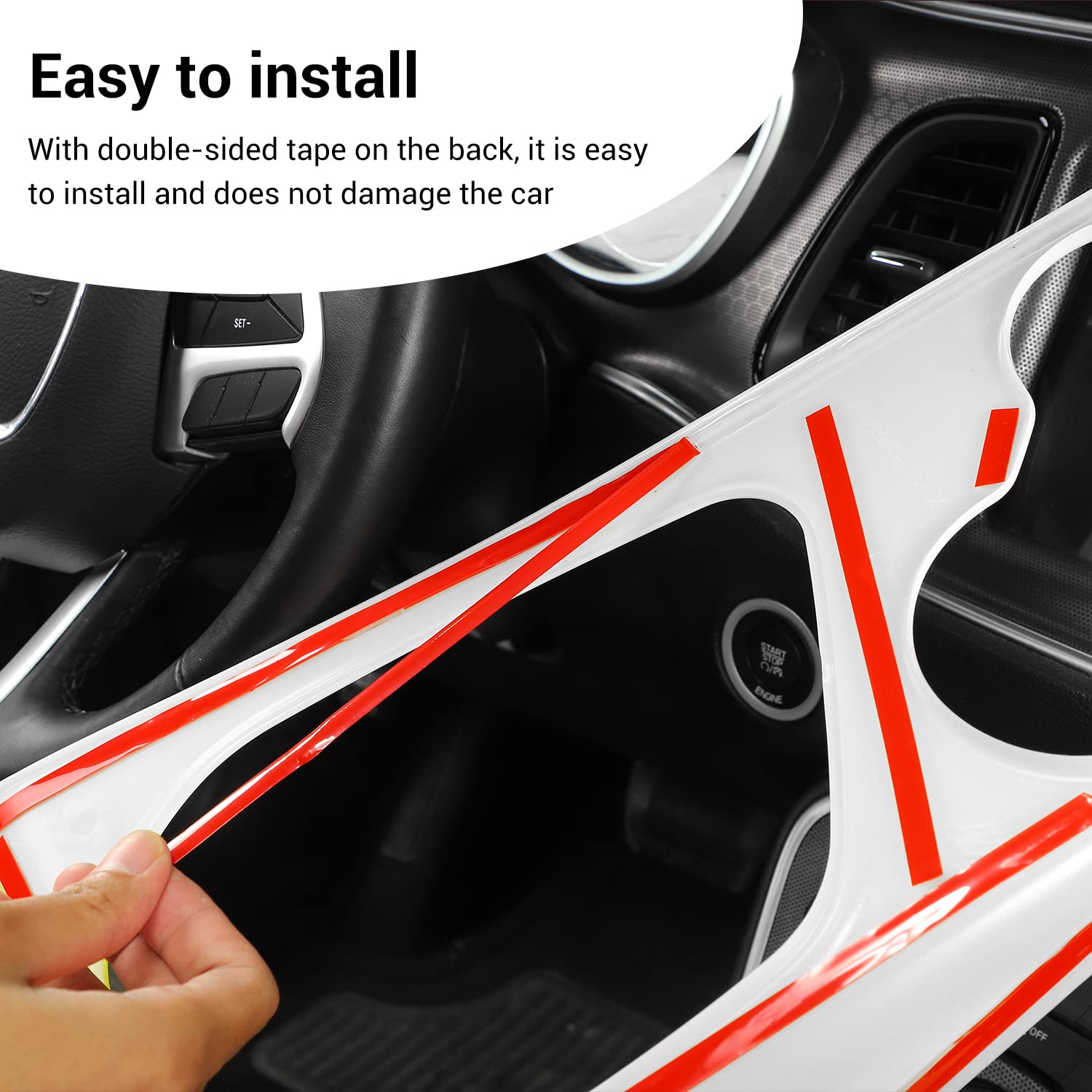 Voodonala For Challenger Gear Shift Shifter Panel Shift Lever Panel Transmission Gear Selector Gearstick Panel Cover Trim Fit Fo