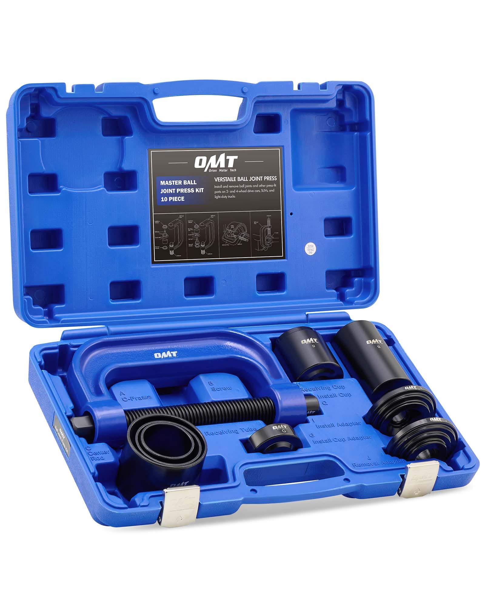 Orion Motor Tech Ball Joint Press Kit, Heavy Duty Ball Joint Removal Tool Kit with 4x4 Adapters, for Most 2WD and 4WD Cars and L