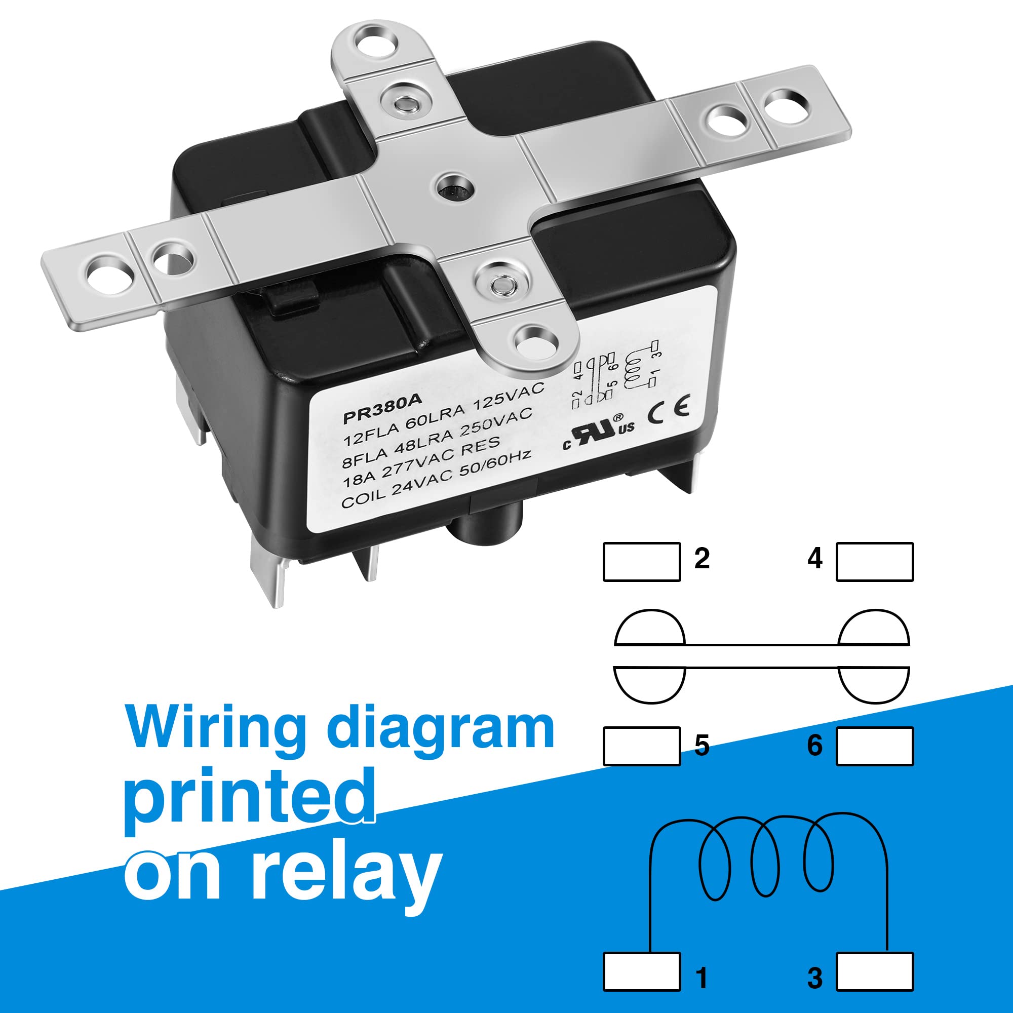 24V Fan Relay, 90-980 Isolation Relay Ac Switch Spst With Ul Certification Compatible With Hvac Coleman Furnace Blower Humidifier Goodman Blower Heat Sequencer Relay (1 Piece)