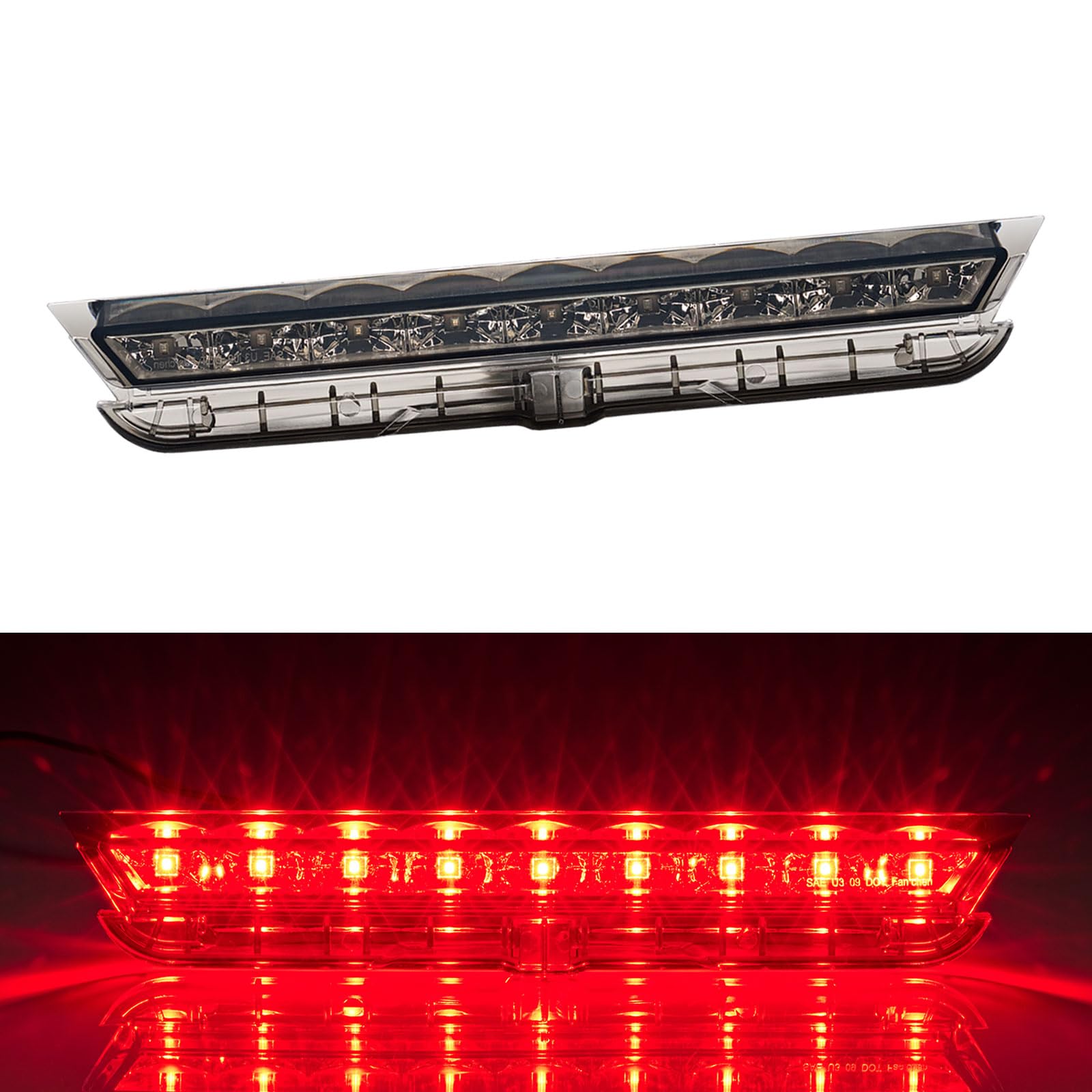 Cxdar Third 3Rd Brake Light Led For 2011-2016 Scion Tc, High Mount Rear Brake Lights Assembly For 11-16 Scion Tc, Waterproof Cen