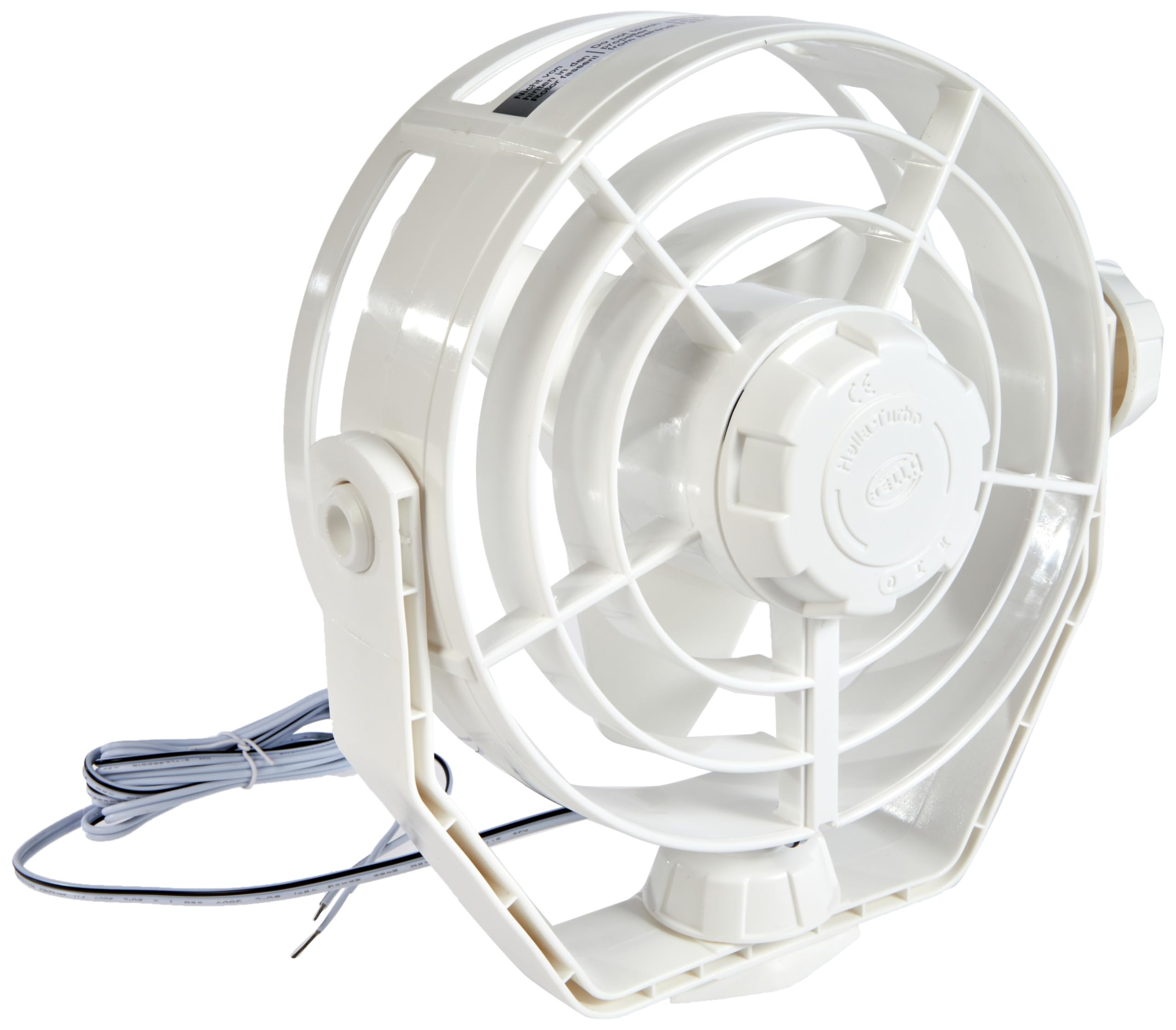HELLA 003361022 '3361 Series' 12V DC 2 Speed Turbo Fan with White Housing