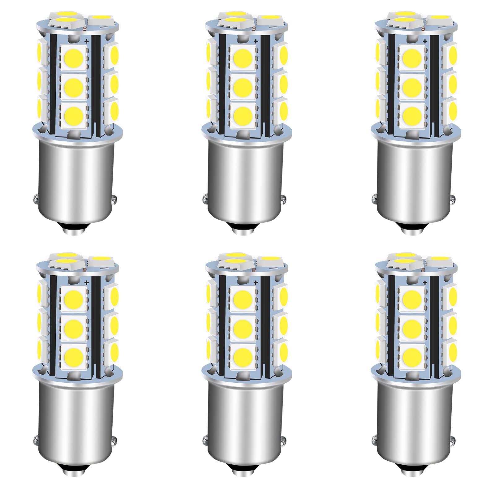 Unxmrff 1156 Led Bulb White Super Bright 1073 1003 Ba15S 7506 1141 Led Bulbs 5050 18-Smd Replacement For 12V Rv Interior Ceiling