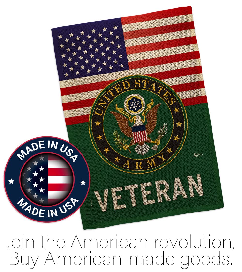 Us Army Veteran Burlap Garden Flag Home Decor Armed Forces United State American Decorations Military Memorabilia Remembrance Wa