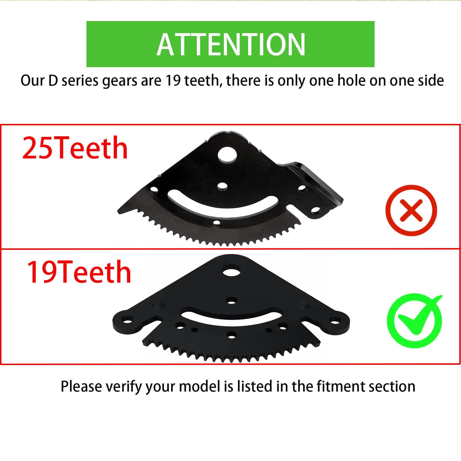 Czsmbt 19 Teeth Steering Sector Pinion Gear Rebuild Kit Replacement For John Deere D100 D105 D110 D120 D130 D140 D150 D160 D170 Series Lawn Tractors Replaces Gx21924Ble