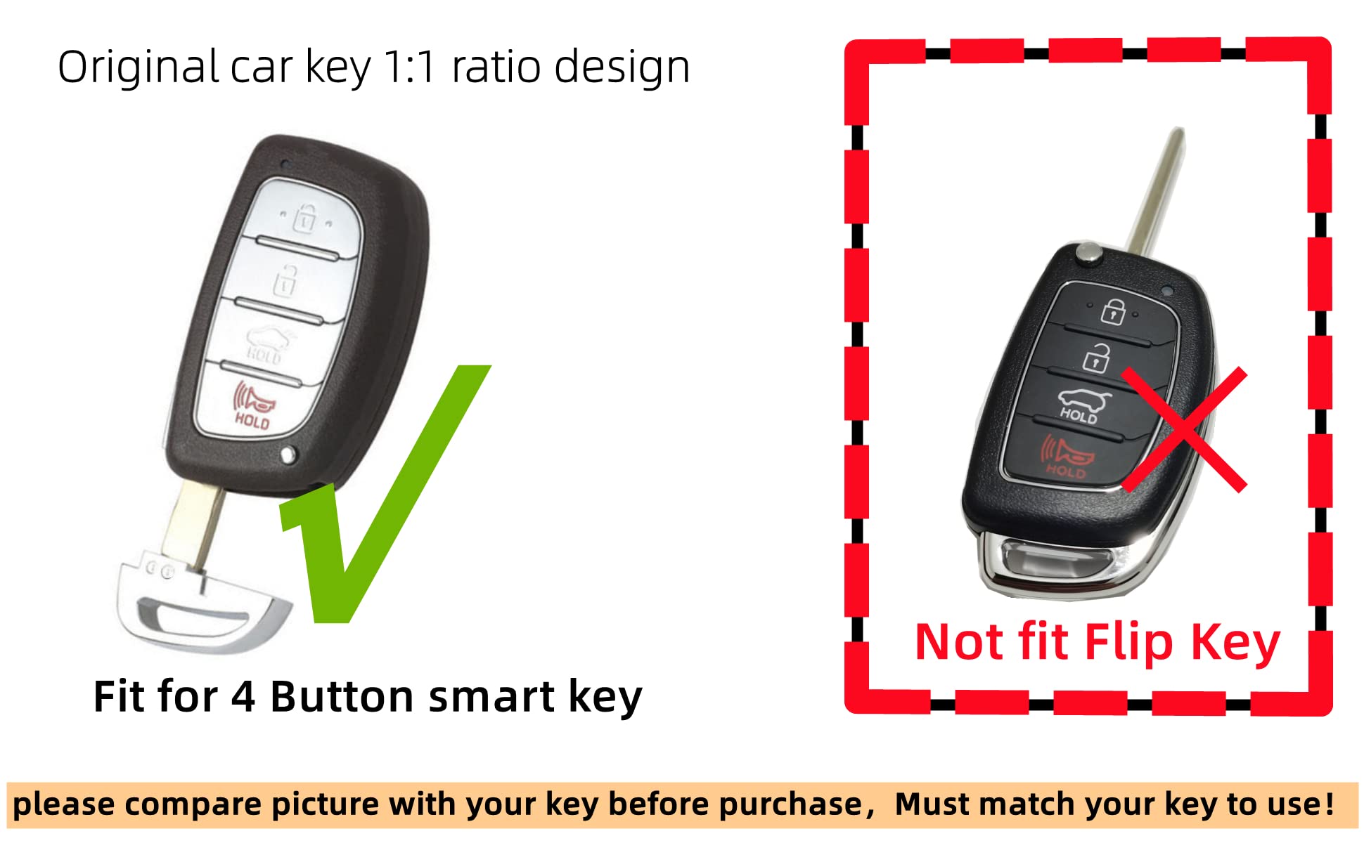 Reprotecting Silicone Rubber Key Fob Cover Compatible With 2016-2021 Hyundai Elantra Elantra Gt Ioniq Sonata Tucson Sy5Mdfna433《Not For Keys With Eject/Fold Buttons》(4 Button Smart Key, Pink Pink)