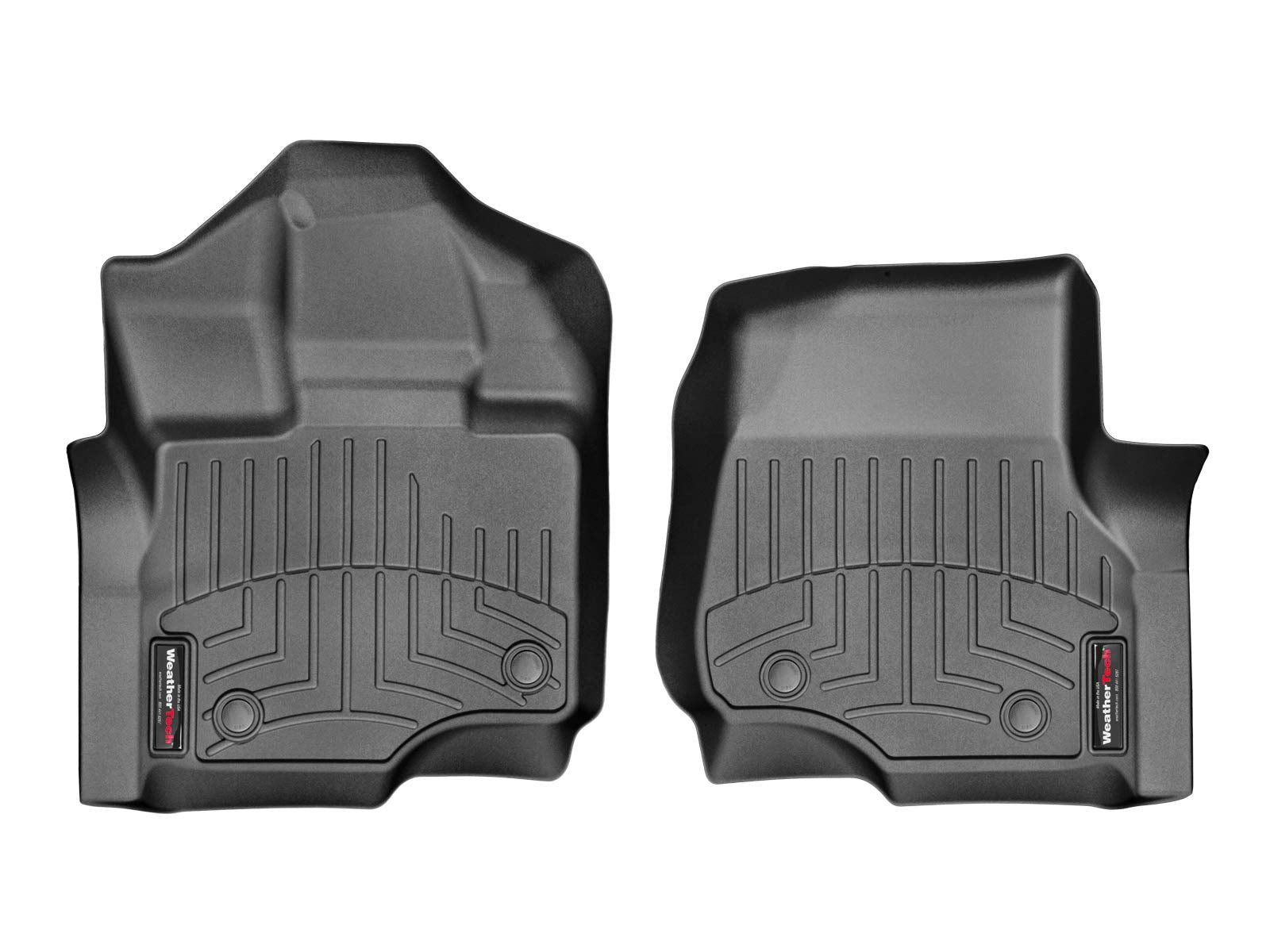 Weathertech Custom Fit Floorliners For Ford F-150, F-150 Raptor, F-150 Lightning - 1St Row (446971), Black