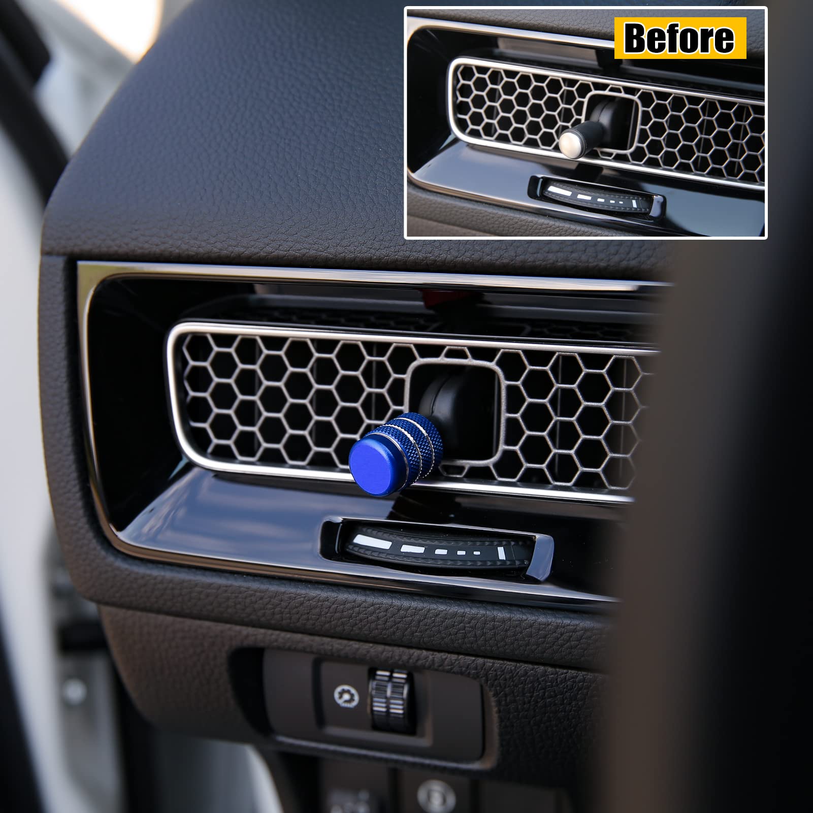 CKE 4pcs Compatible with Honda Civic CRV 2025 2024 2023 Accessories Car Center Console Cover Air Vent knob Caps Interior Decorat