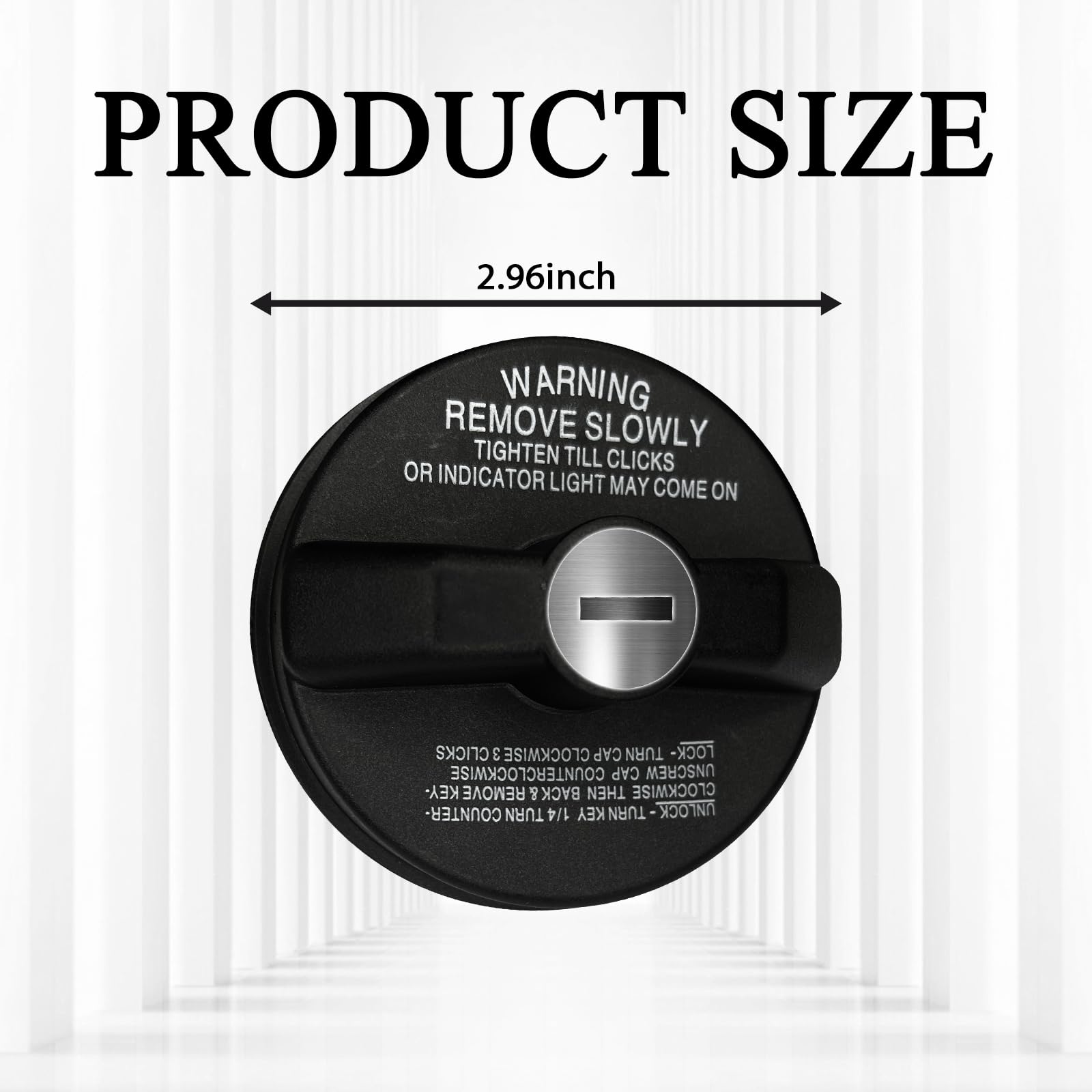 Qboonpt Locking Gas Cap, Fuel Gas Tank Cover Locked Compatible With Toyota 4Runner, Chevy Silverado Camaro, Honda Nissan Gmc Mazda Buick And More, Replace #10504 77300-47020 (Black)