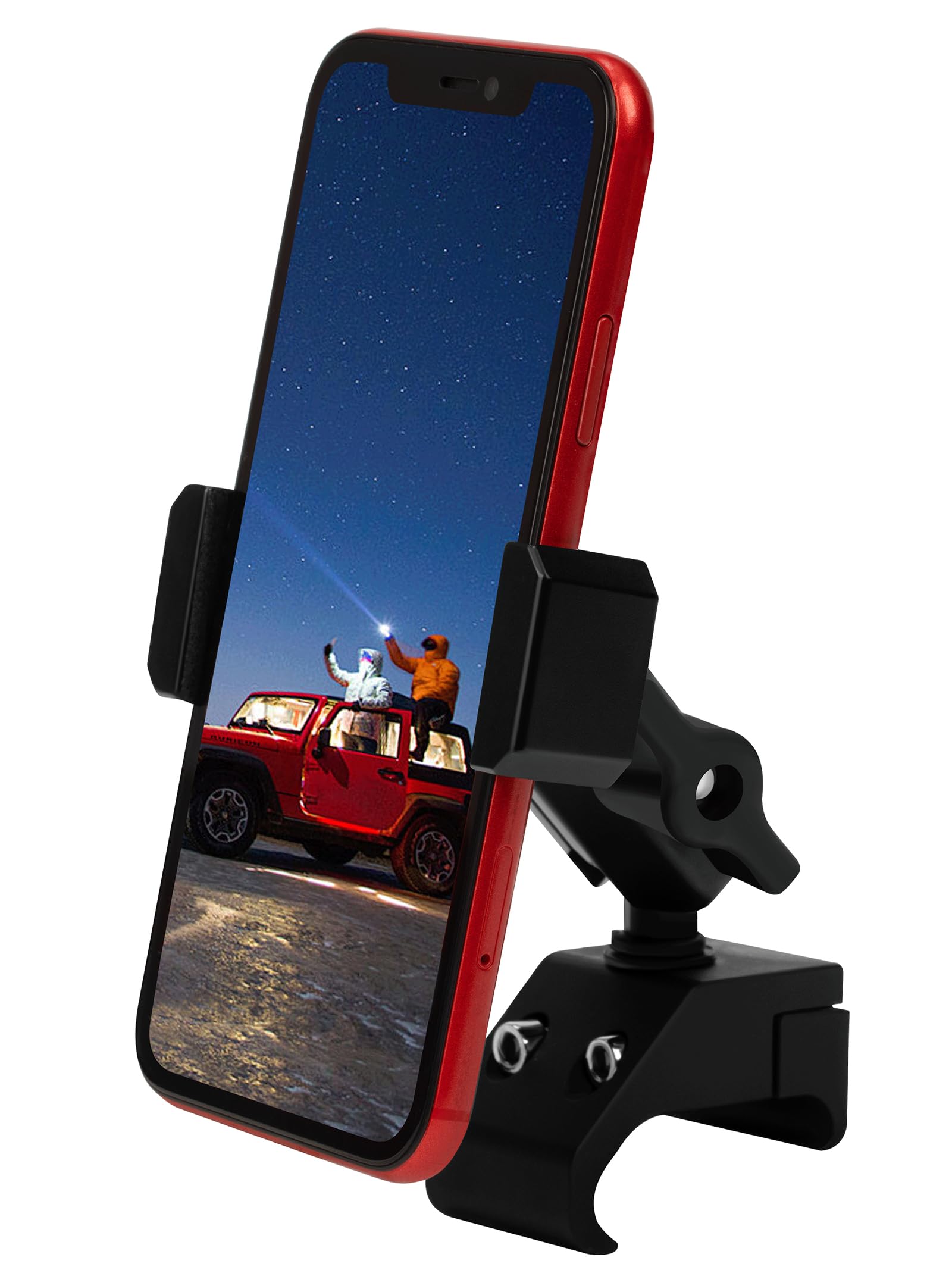 Nilkatss Upgraded Aluminum Alloy Phone Mount for Jeep Wrangler 2018-2023 JL JLU 4xe & 2020-23 Gladiator JT, Wrangler Phone Holde