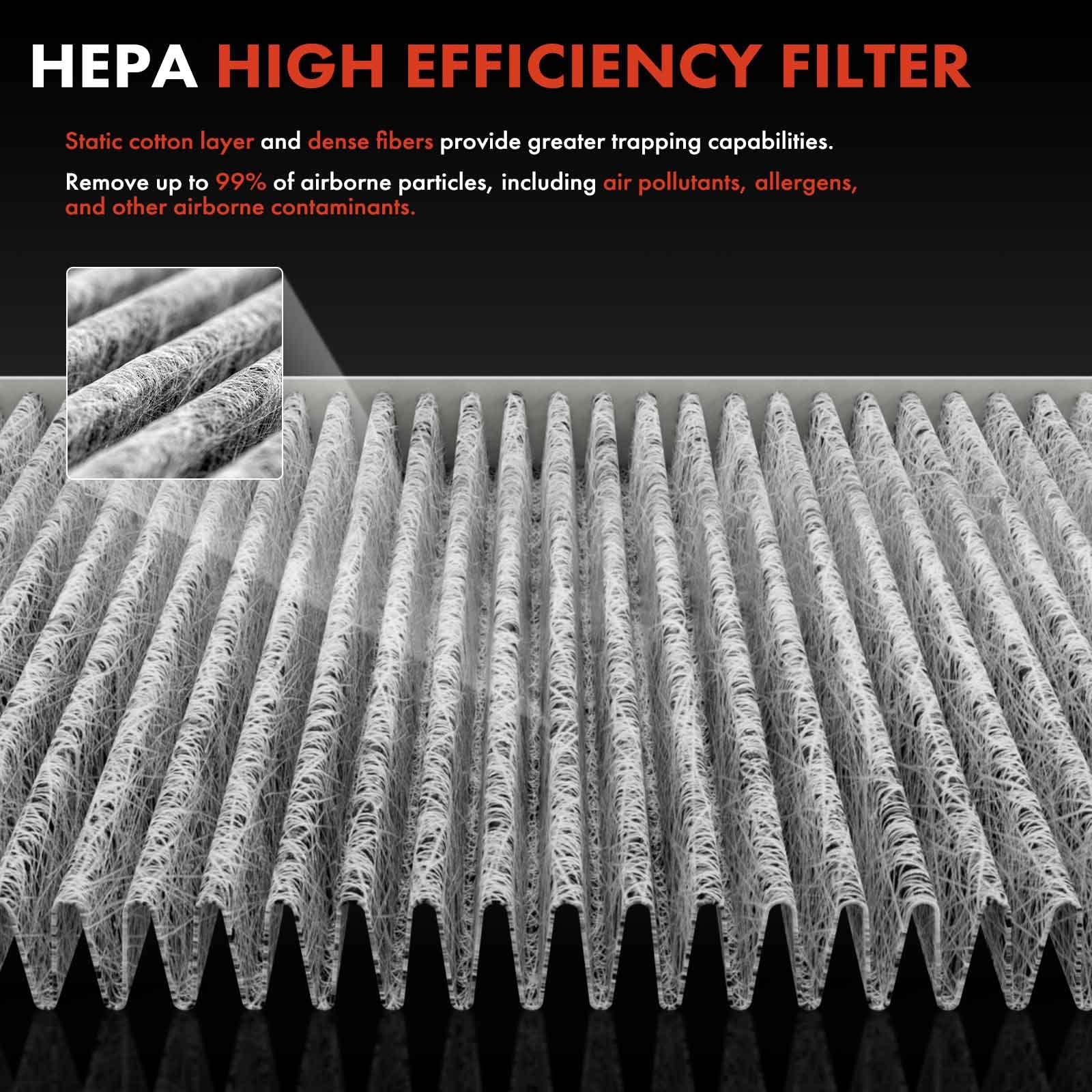 A-Premium 2-Pc Cabin Air Filter With Activated Carbon Compatible With Nissan & Infiniti Models - Titan 2004-2015, Armada 2005-20