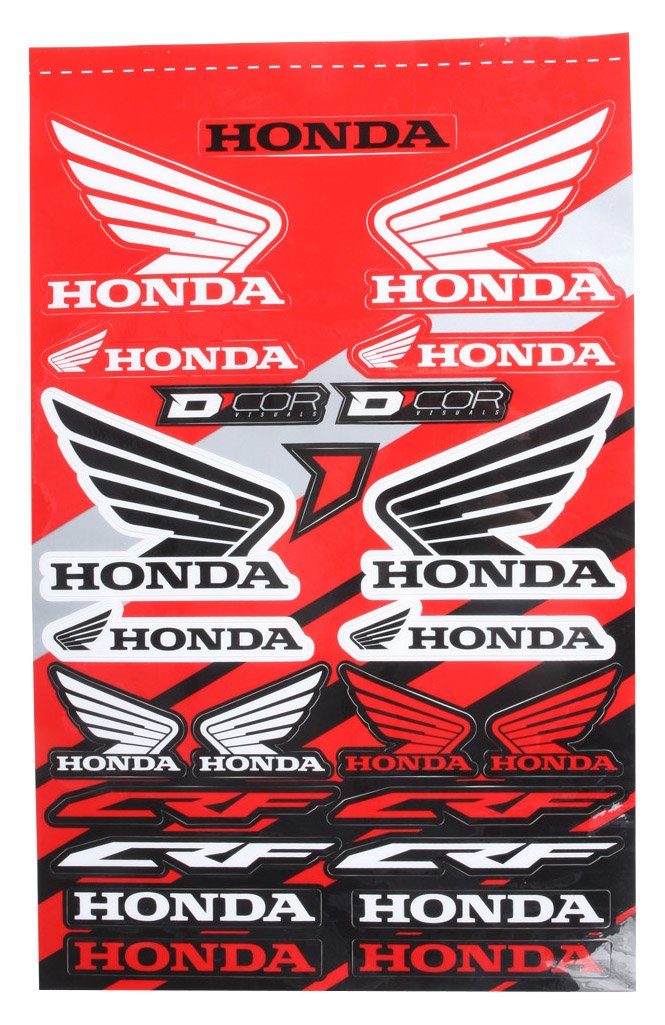 D'Cor Visuals 40-10-101 Honda Decal Sheet, 1 Pack