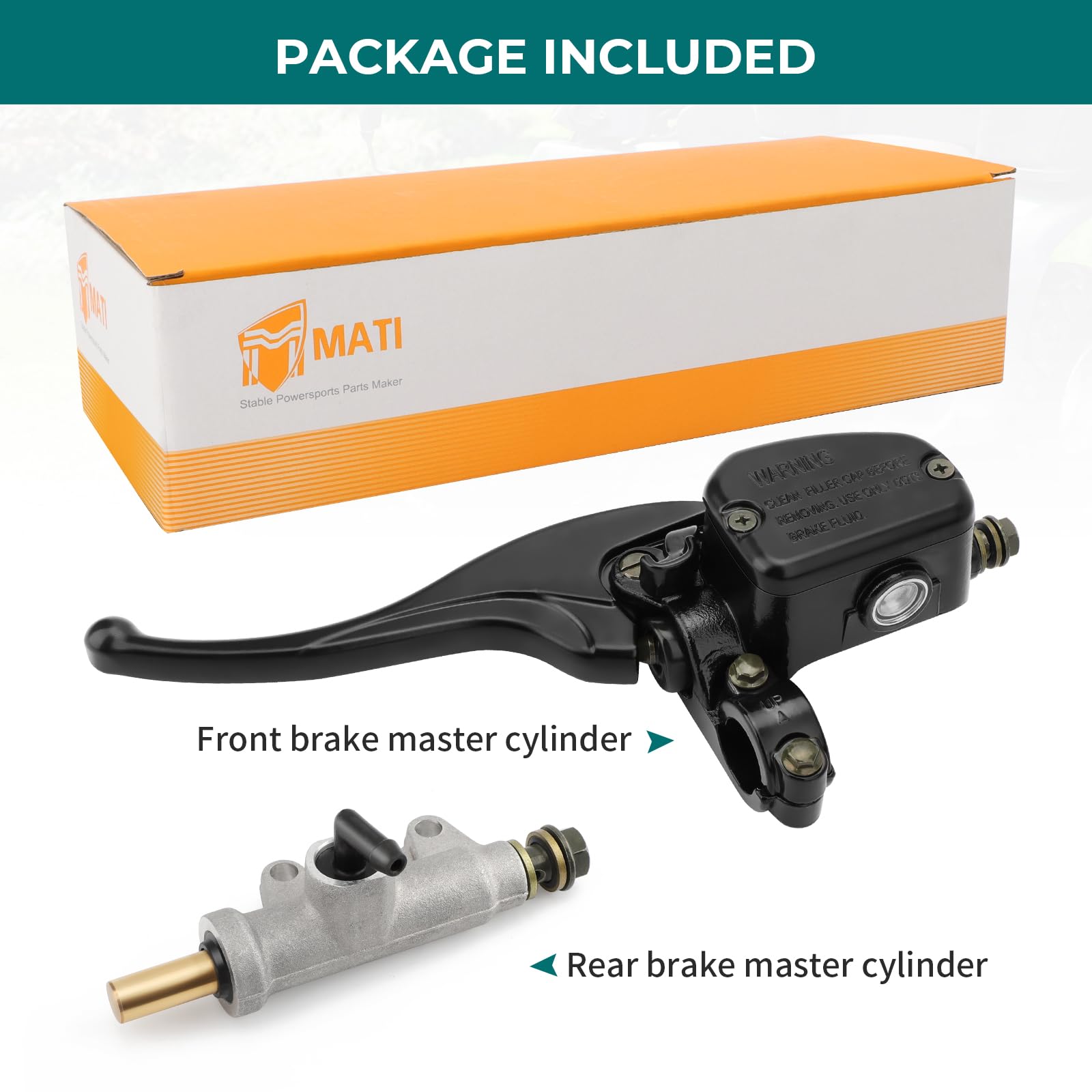 Front Left & Rear Brake Master Cylinder for Polaris Magnum 325 330 500 ATV PRO 500 4X4 PPS Scrambler 500 Trail Blazer 250 330 40