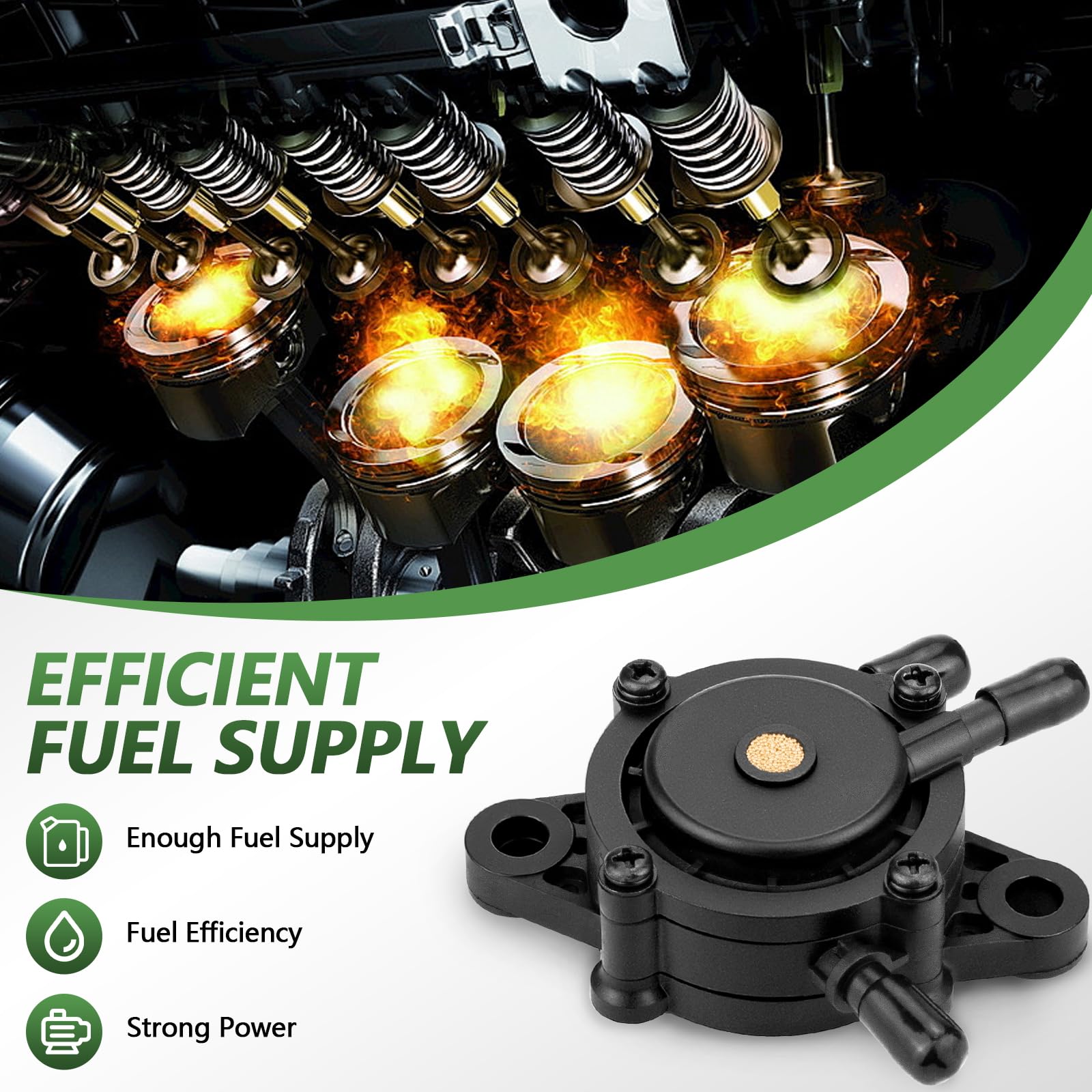 Fuel Pump for Briggs and Stratton 808656 808492 491922 Mikuni Cub Cadet Kohler 17HP-25 HP John Deere Kawasaki Yamaha Golf Cart L