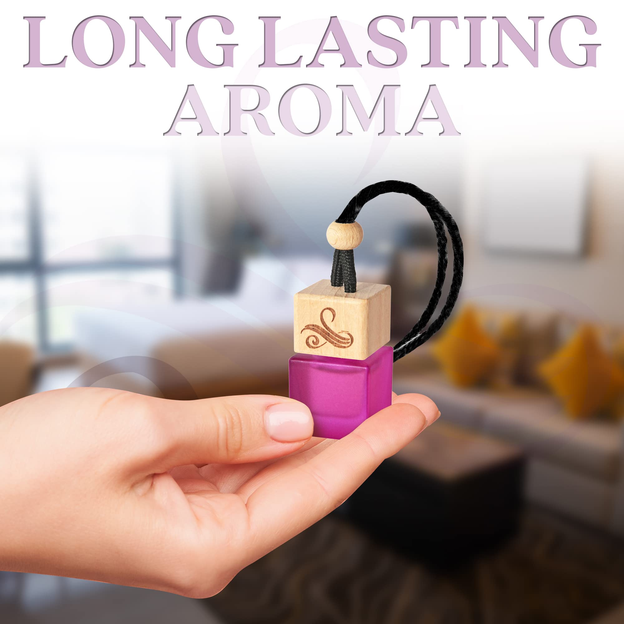 Perfa Purple Alien Car Air Freshener for Women - Strong Odour Eliminating Perfume Style Freshener with Vent Clip, 0.27 Fl Oz