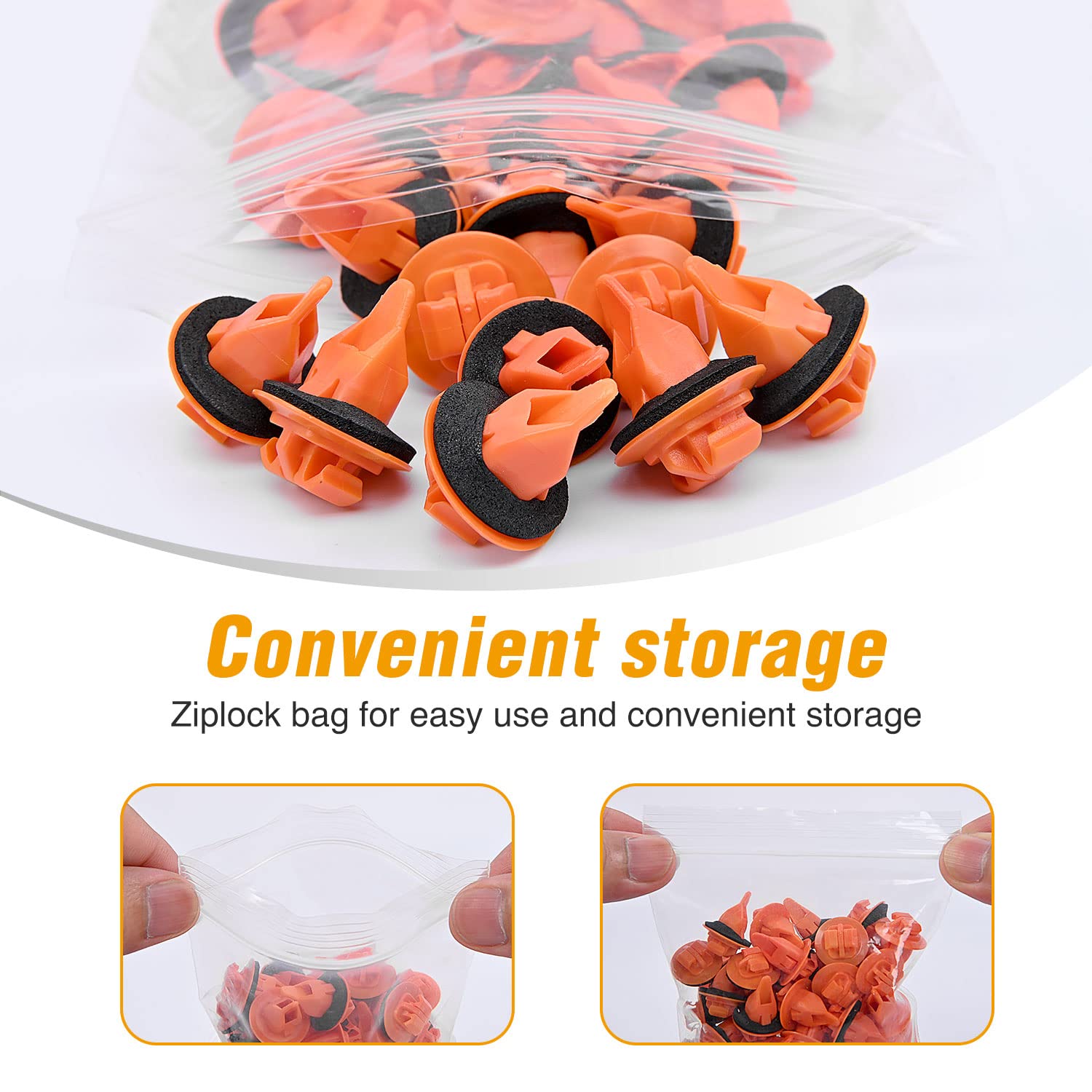 Gooacc 100Pcs Fender Flare Clips Compatible For Toyota 4Runner Fj Cruiser Highlander Rav4 Tacoma, Replace 75495-35010 75397-3501