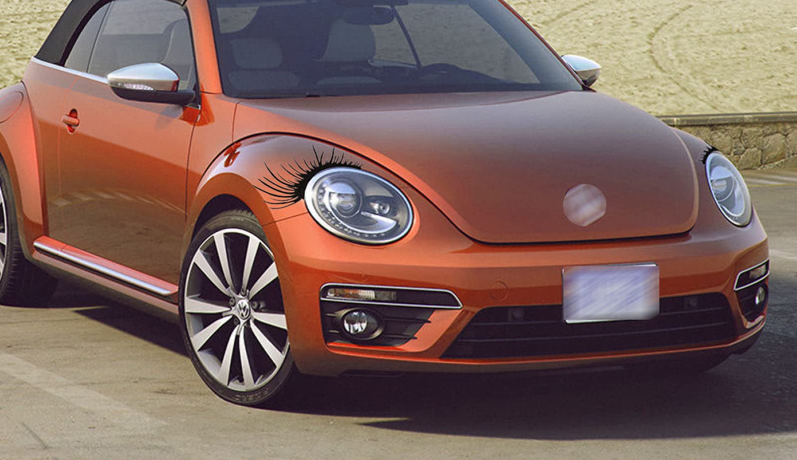 Xotic Tech 18' X 8' Car Eyelashes For Car Headlight Fog Lights Decal Sticker Badge Funny Cute Auto Body Stickers Universal 2 Pieces