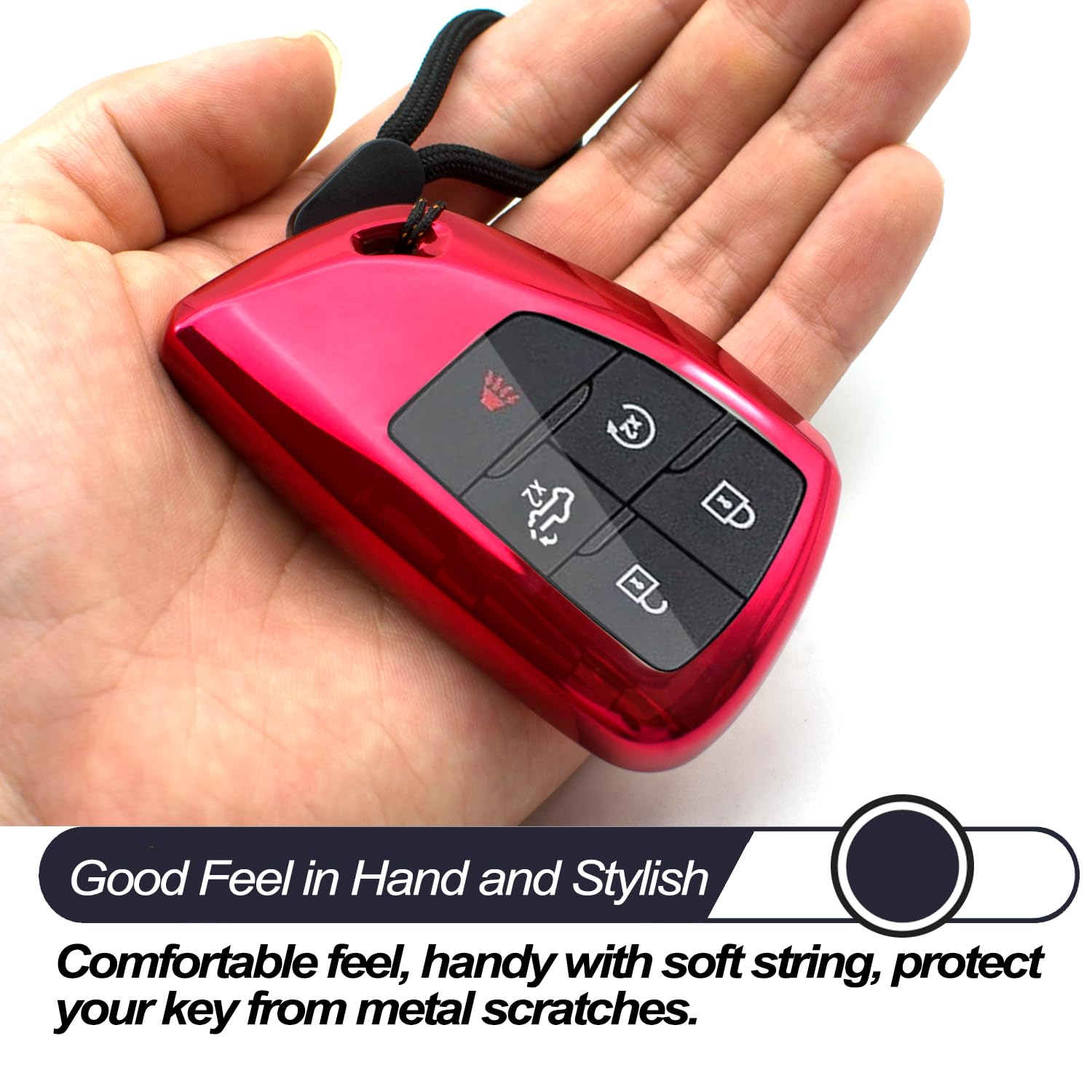 Mechcos Compatible With Gmc Yukon Sierra Chevy Chevrolet Silverado 1500 2500 3500 Hd Suburban Tahoe Colorado Red Tpu Key Fob Cov