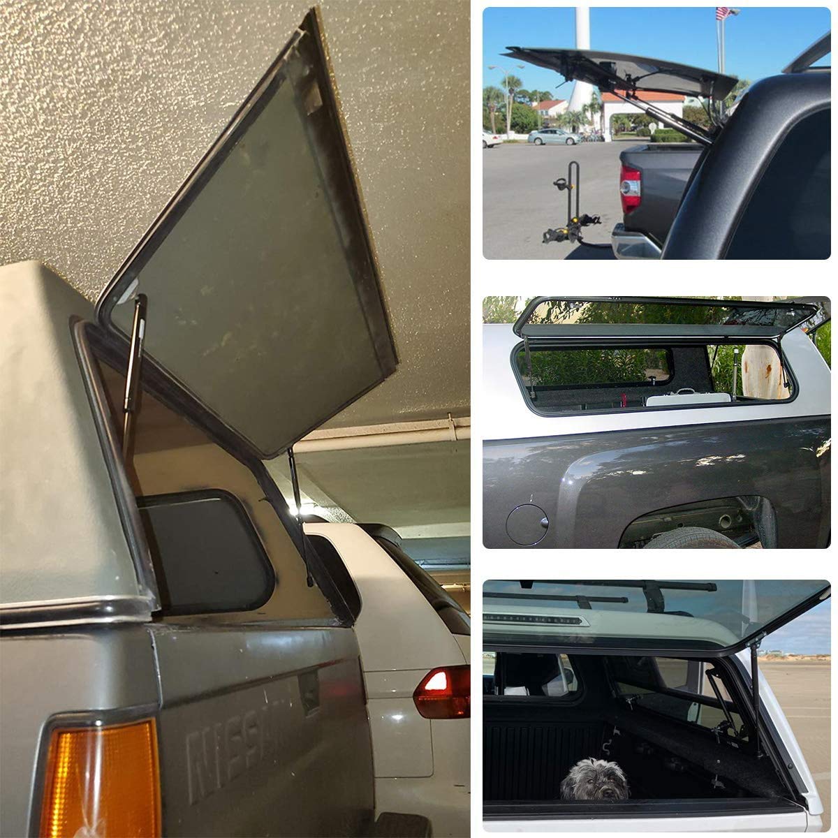 C16-02622 17 28Lbs/127N Gas Shocks Struts For Leer Are Camper Shell Truck Topper Rear Window, Pickup Cab Canopy Door, Set Of 2 Vepagoo