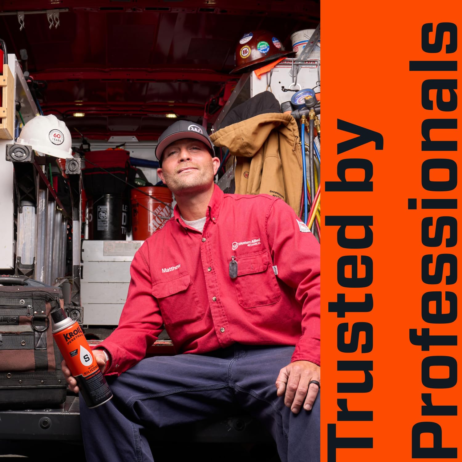 Kroil Penetrating Oil with Silicone (Aerosol Spray-16.5oz Can-Single) | Penetrant for Rusted Bolts, Metal | Lubricant for Hinges