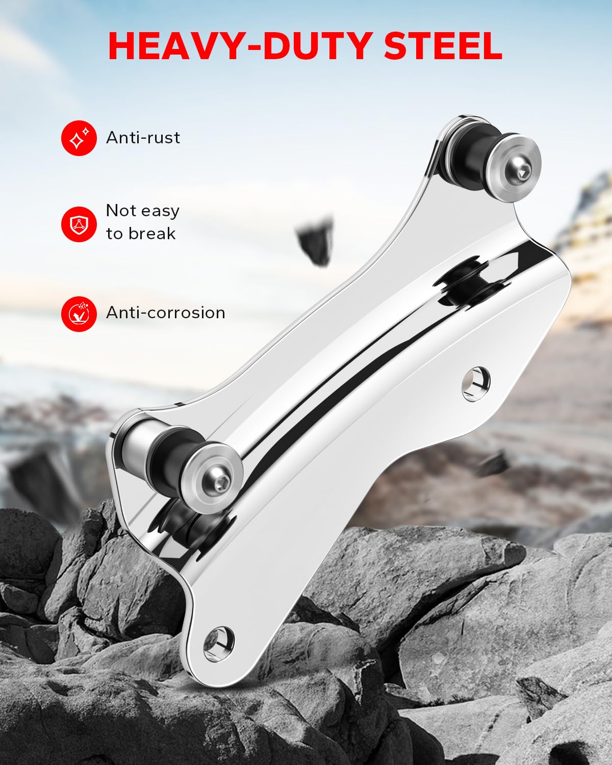 Amazicha Chrome 4 Point Docking Hardware Covers Kit Compatible for Harley Davidson Touring Street Glide, Electra Glide, Road Gli