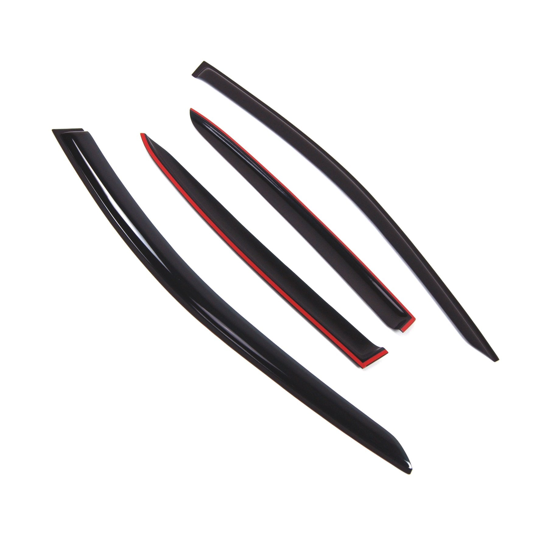 Tuningpros Wd2-834B Dark Smoke 4 Pcs Set Window Visor (Outside Mount) Deflector Rain Guard Compatible With 2017-2018 Mercedes-Be