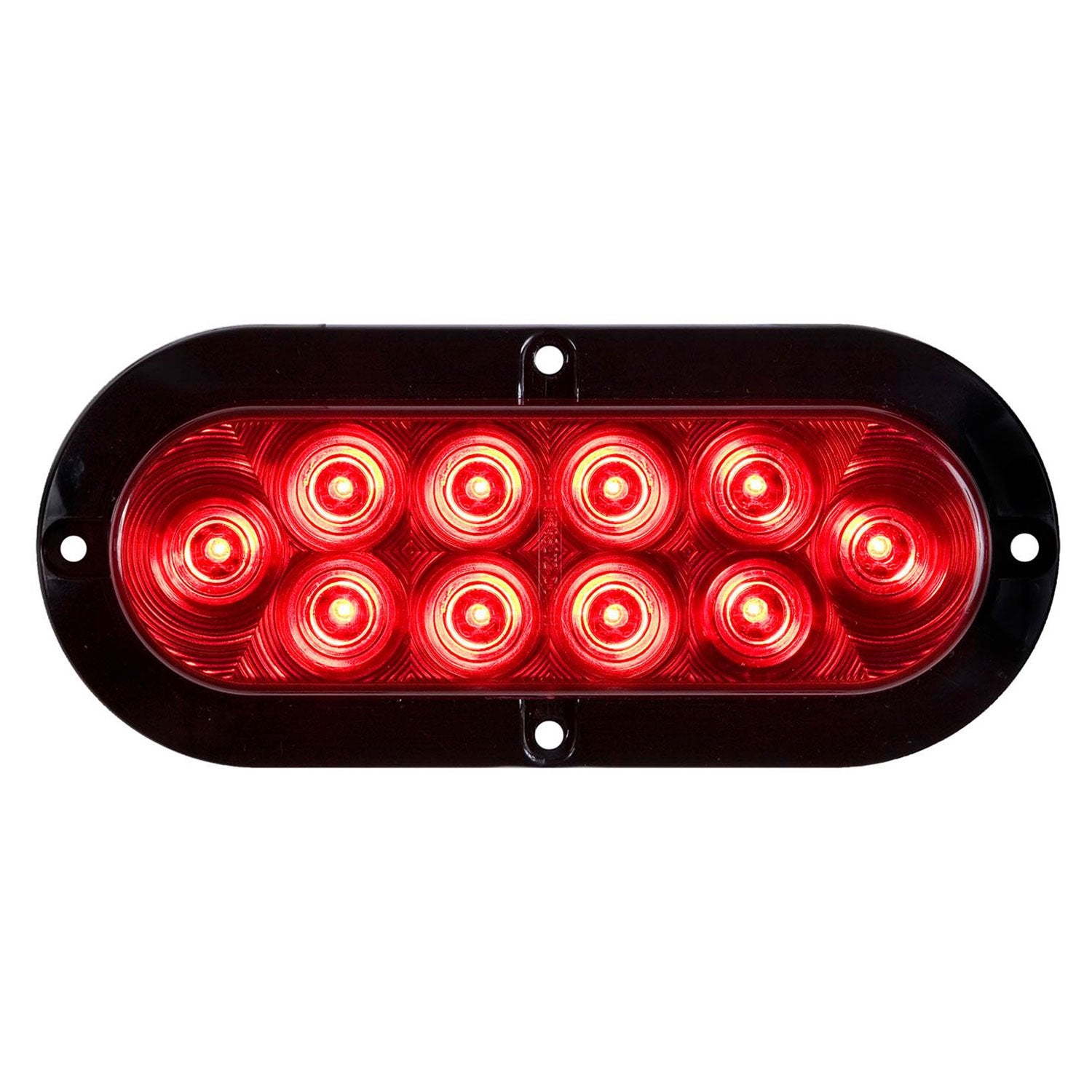 Optronics Surface Mount Oval Sealed LED Light, 6, Red, 12.8 Volts - Lot of 6